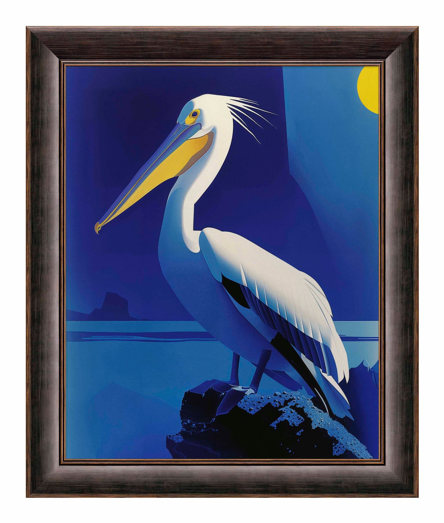 Moonlit Majesty - Pelican by the Sea - Limited Edition Canvas