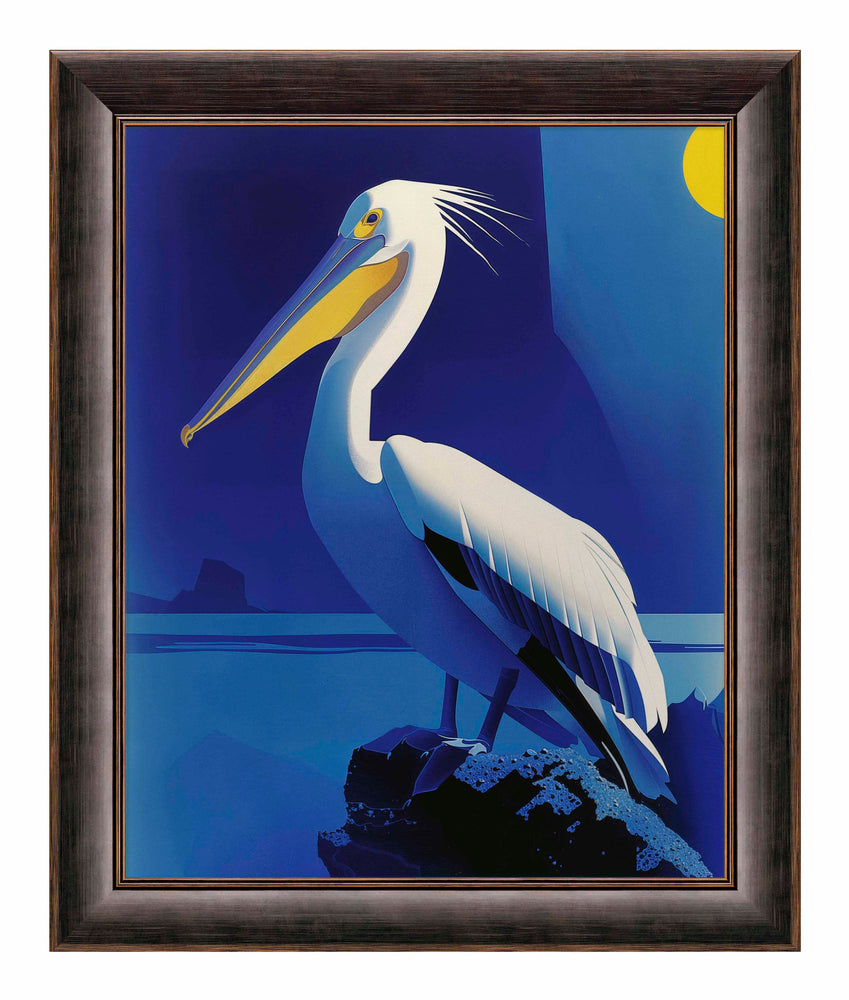 Moonlit Majesty - Pelican by the Sea - Limited Edition Canvas