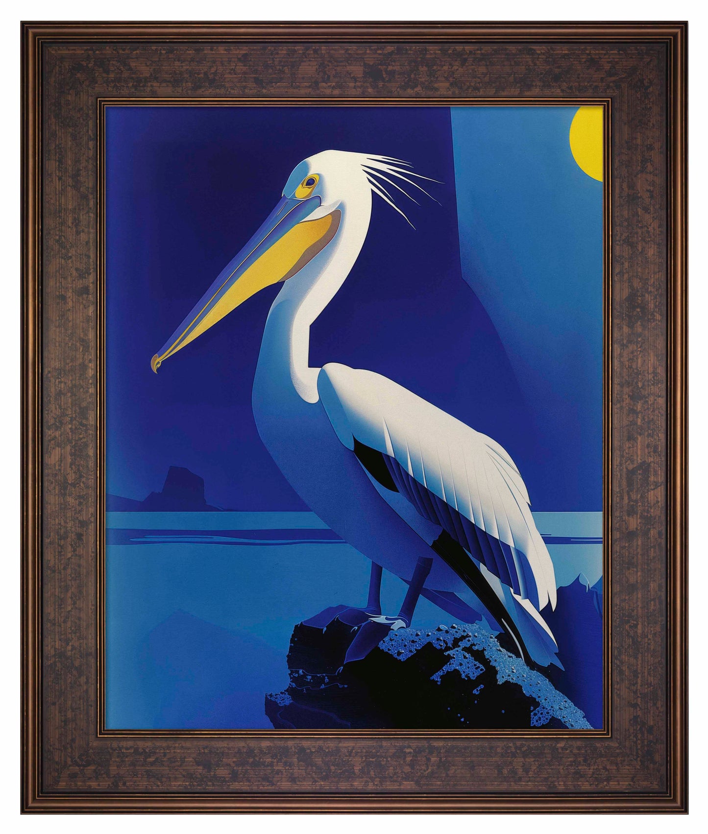Moonlit Majesty - Pelican by the Sea - Limited Edition Canvas