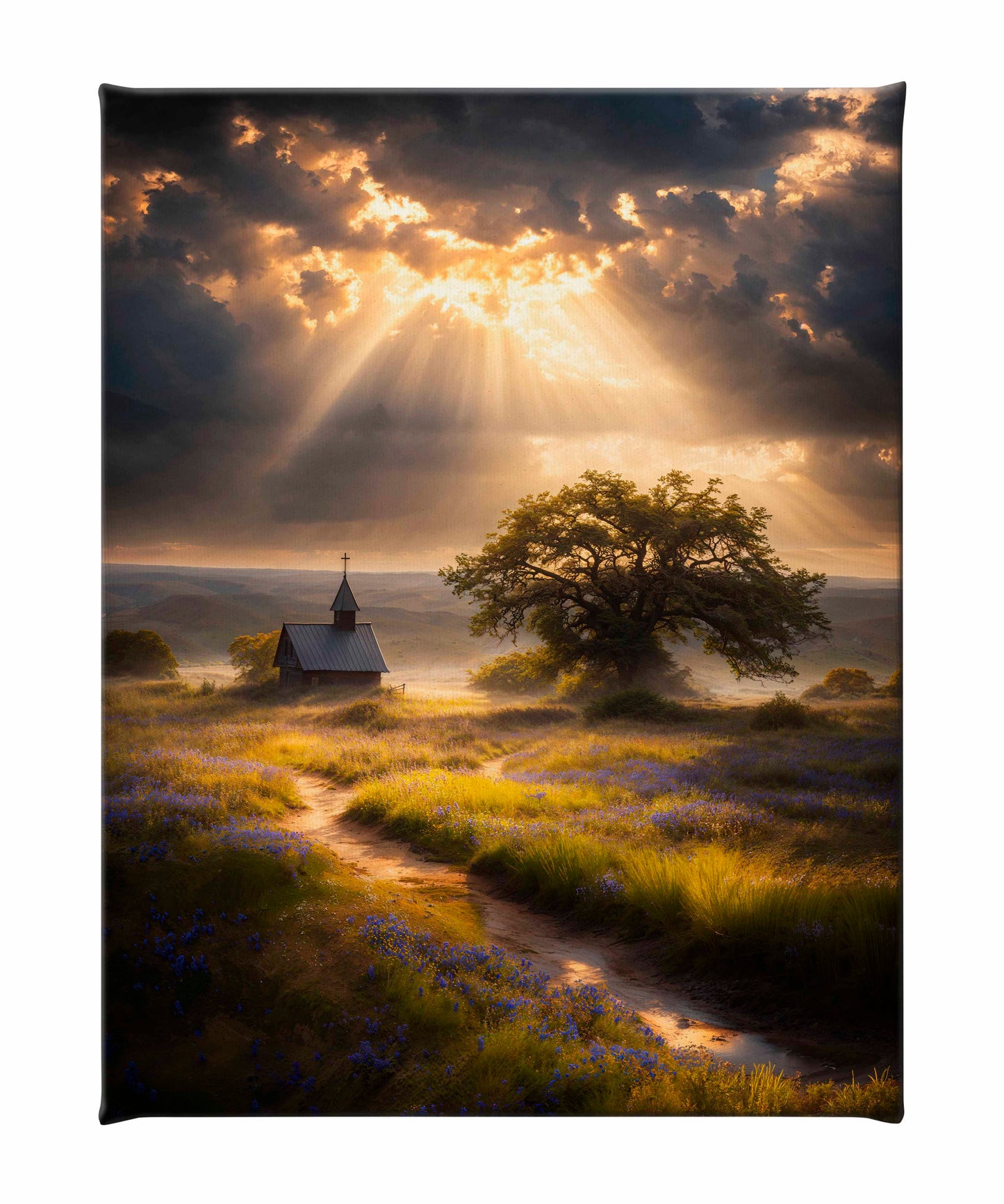 Celestial Rays Over Lone Star Land I - Gallery Wrapped Canvas