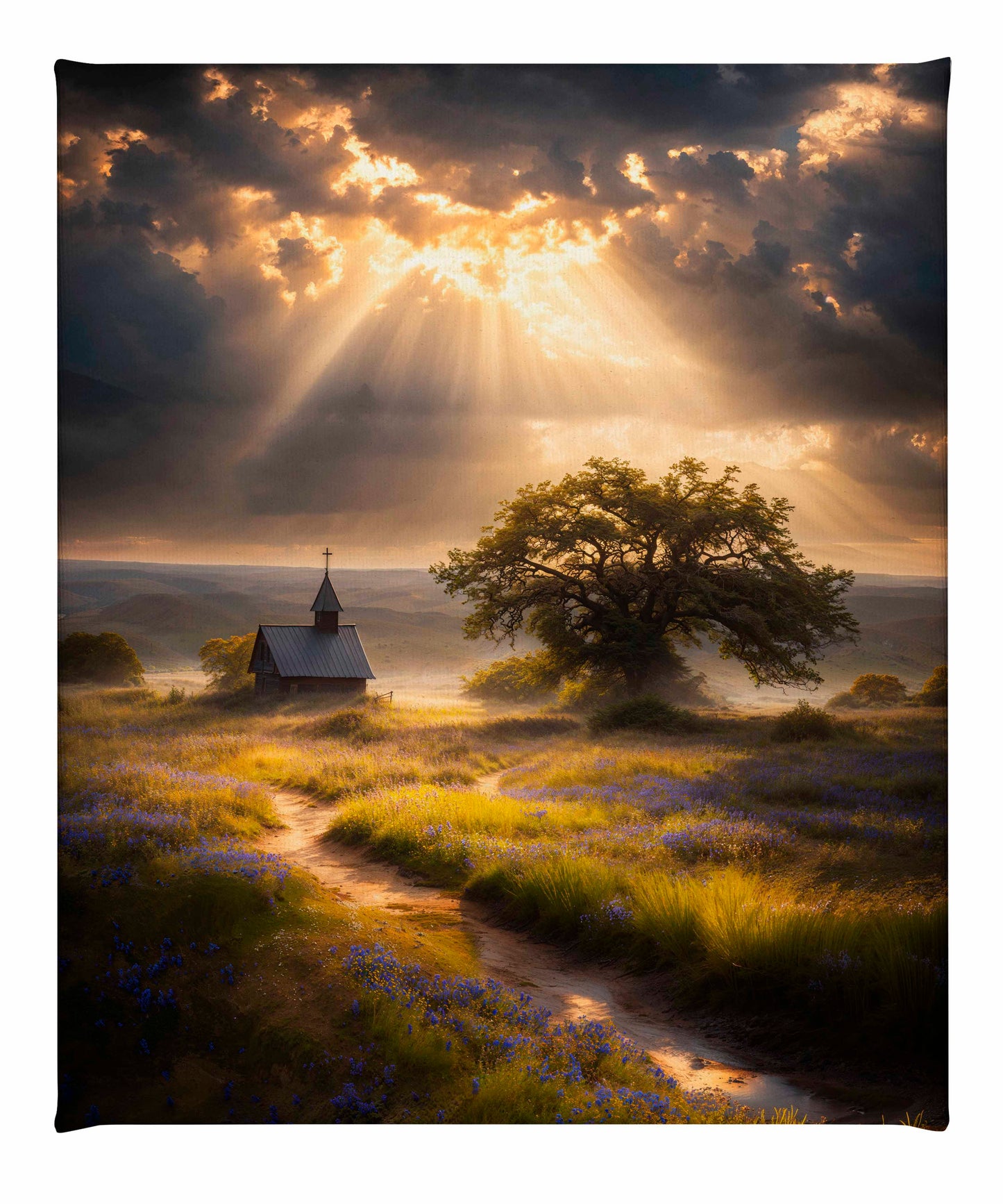 Celestial Rays Over Lone Star Land I - Gallery Wrapped Canvas