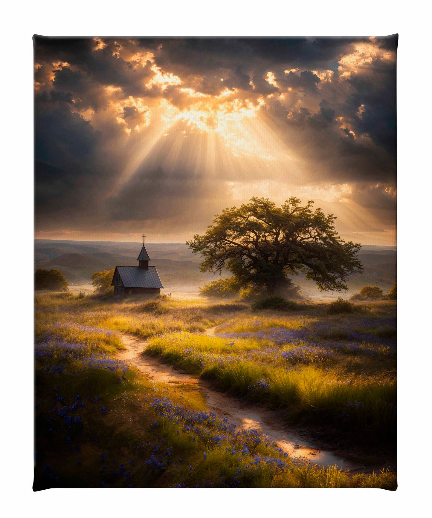 Celestial Rays Over Lone Star Land I - Gallery Wrapped Canvas