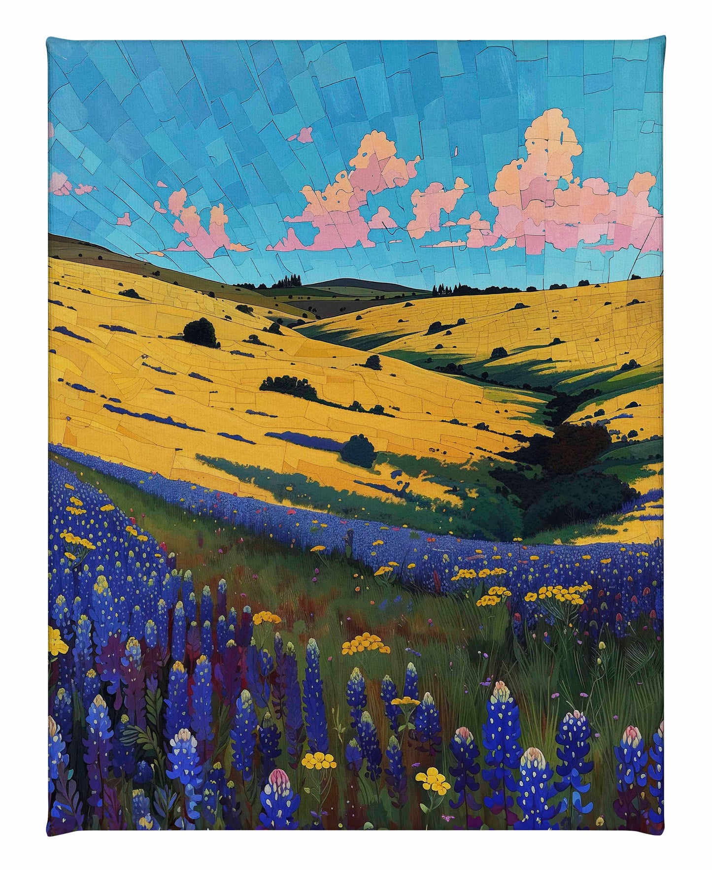 Bluebonnet Breeze I - Gallery Wrapped Canvas