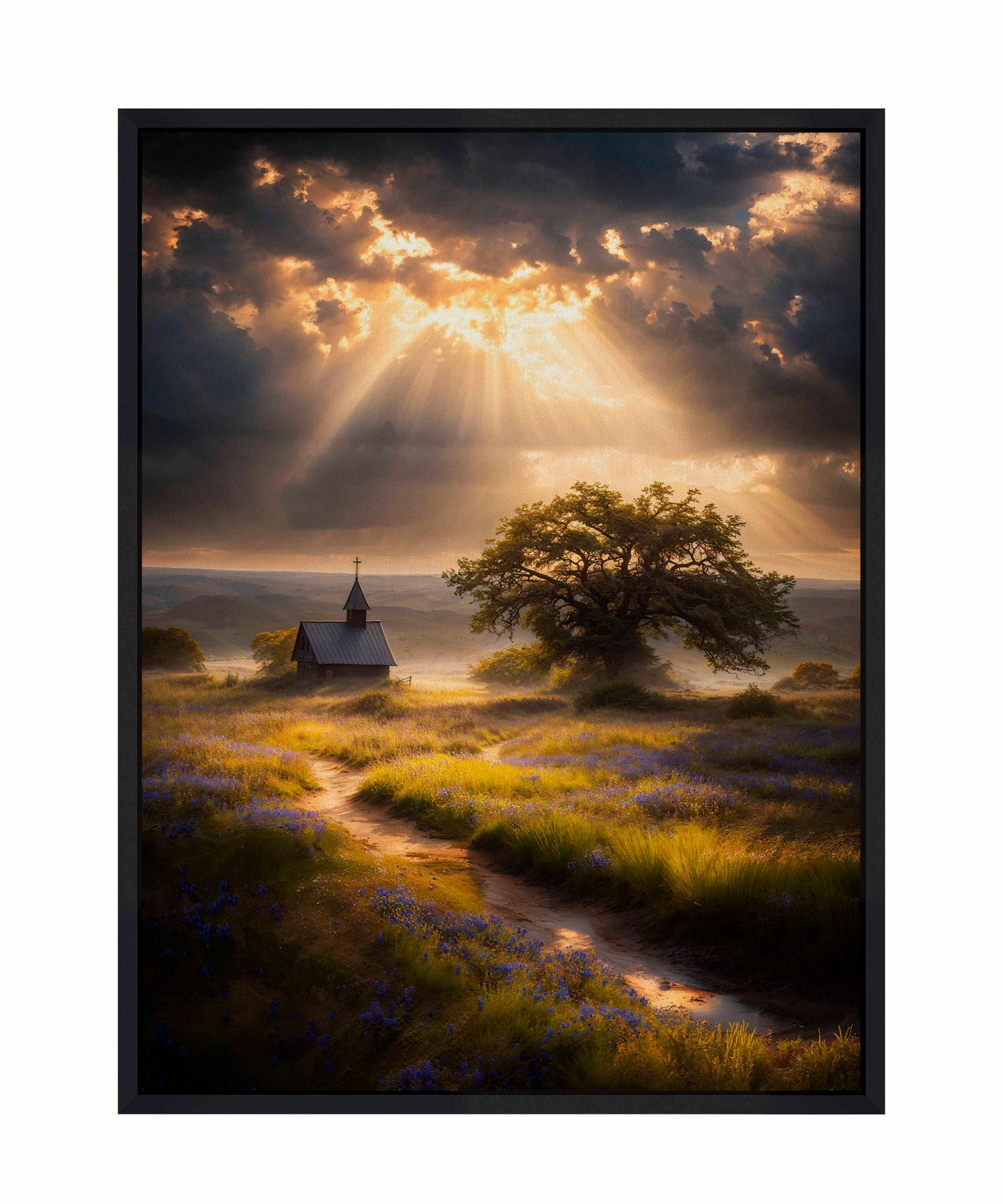 Celestial Rays Over Lone Star Land I - Gallery Wrapped Canvas