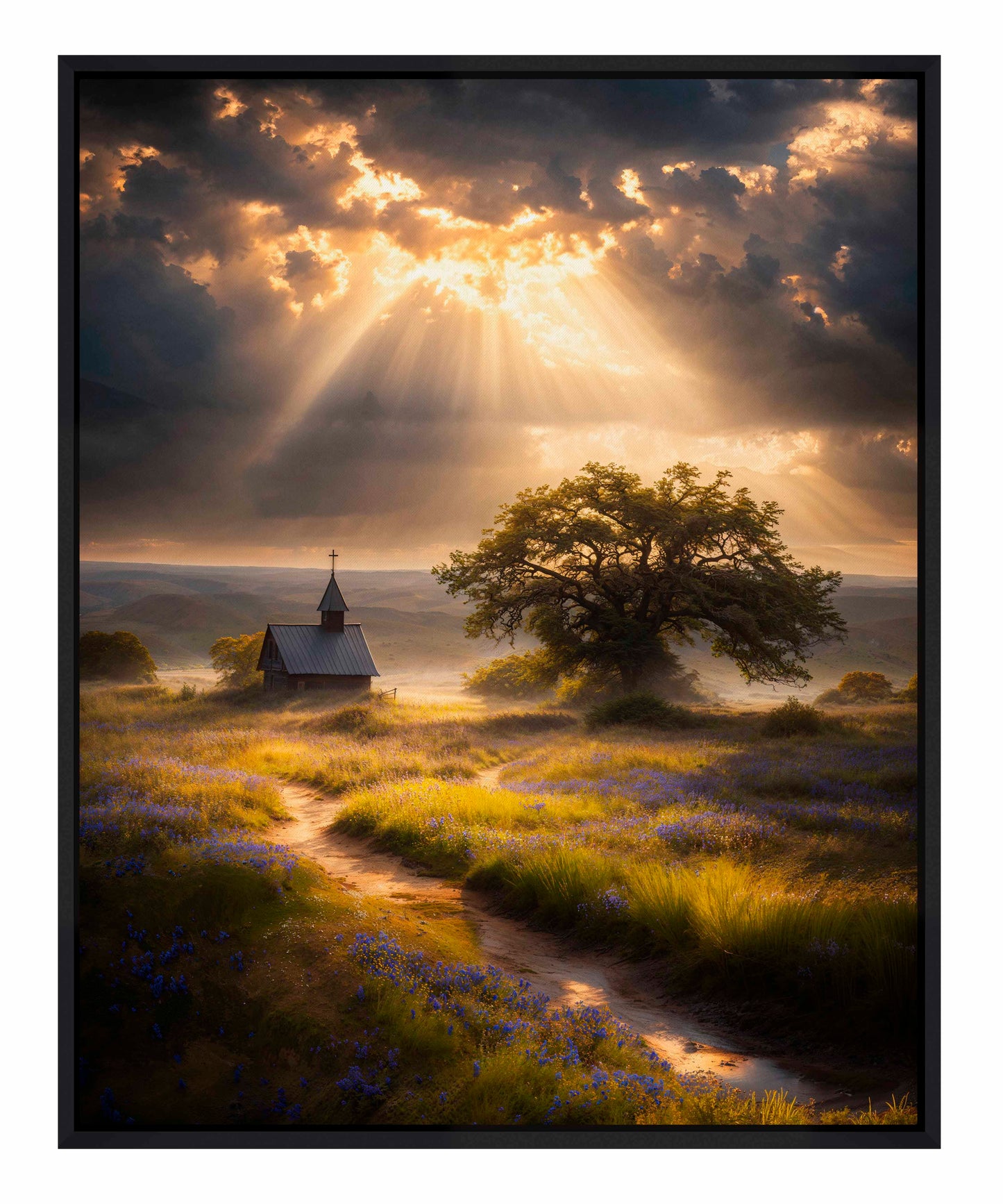 Celestial Rays Over Lone Star Land I - Gallery Wrapped Canvas