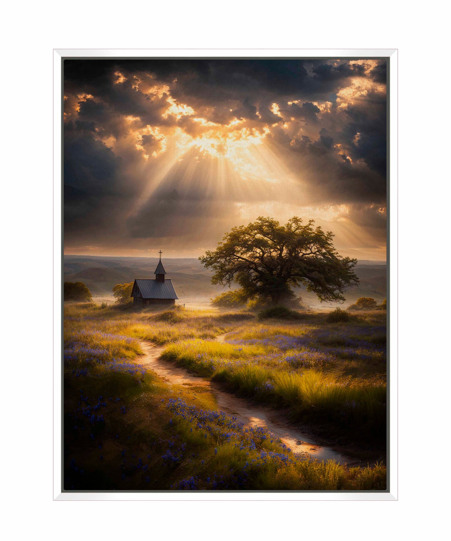 Celestial Rays Over Lone Star Land I - Gallery Wrapped Canvas