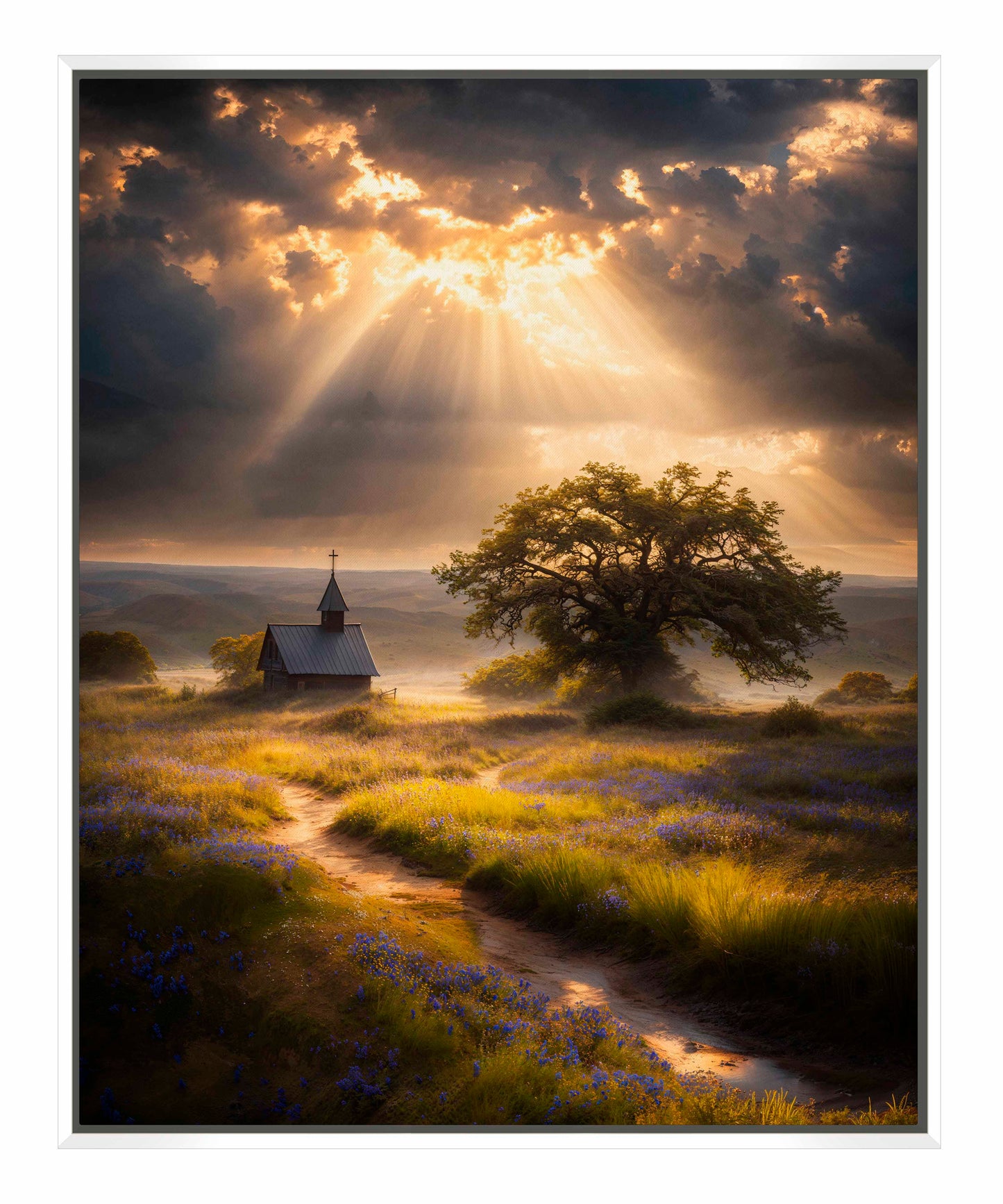 Celestial Rays Over Lone Star Land I - Gallery Wrapped Canvas