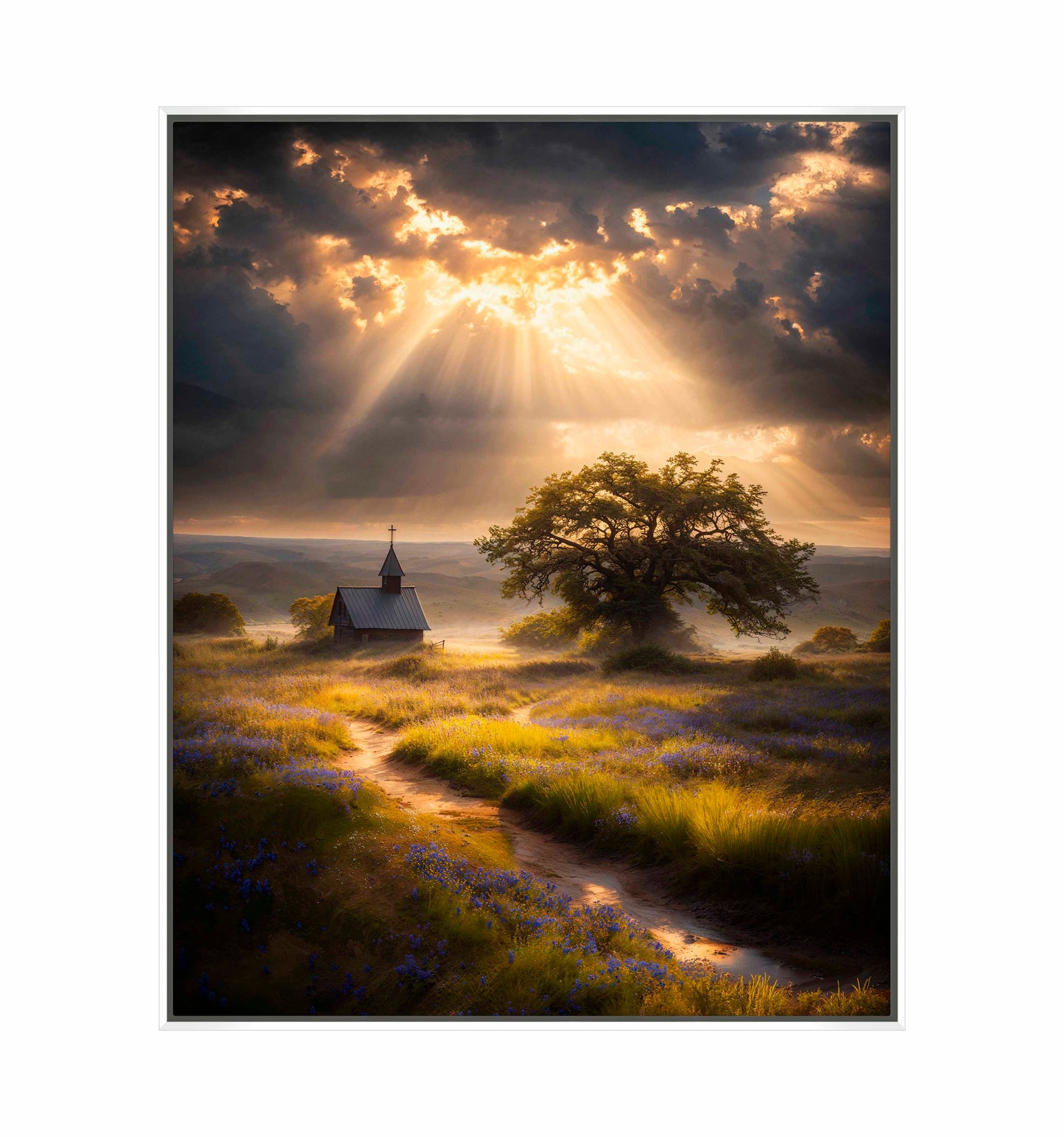 Celestial Rays Over Lone Star Land I - Gallery Wrapped Canvas