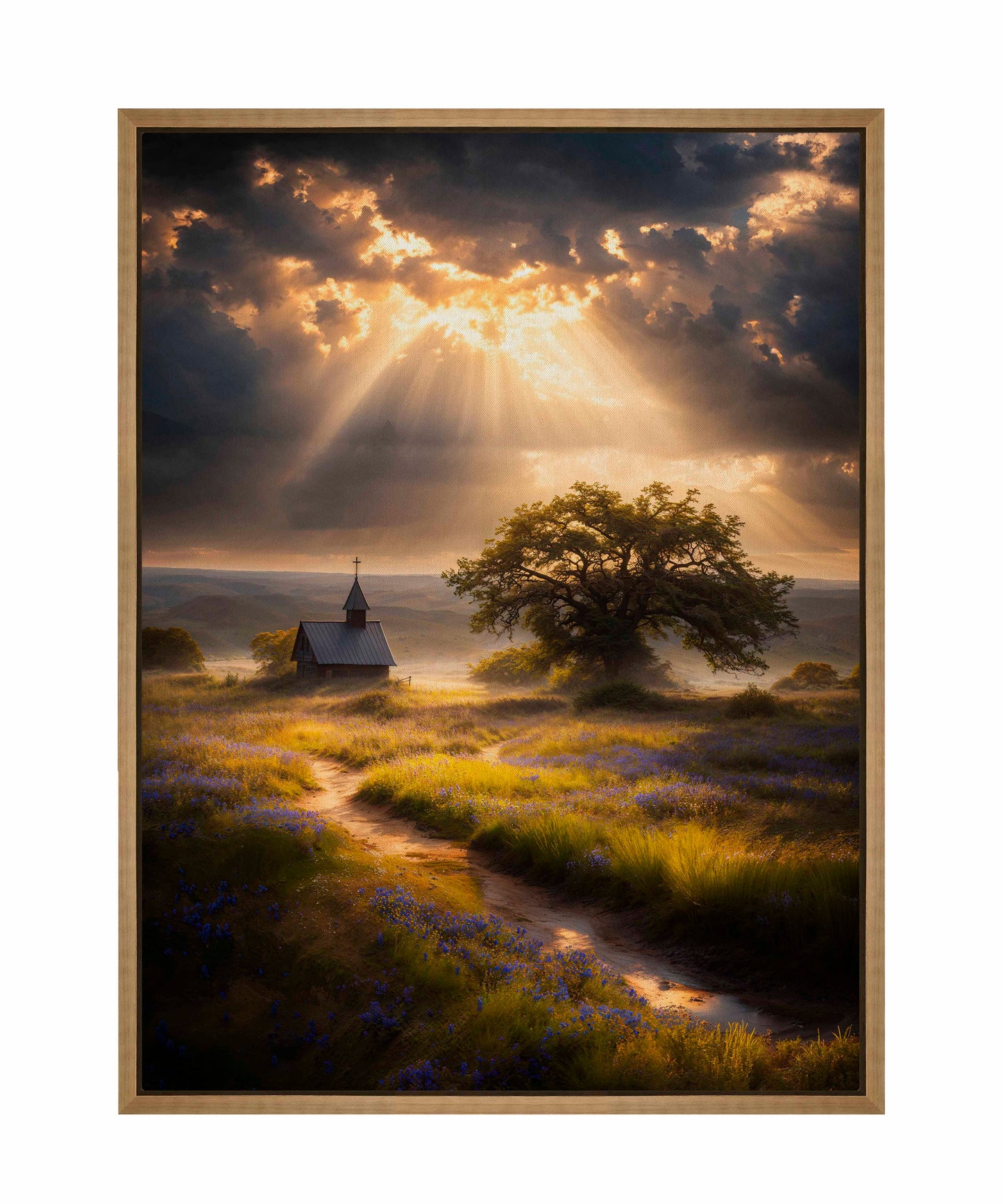Celestial Rays Over Lone Star Land I - Gallery Wrapped Canvas