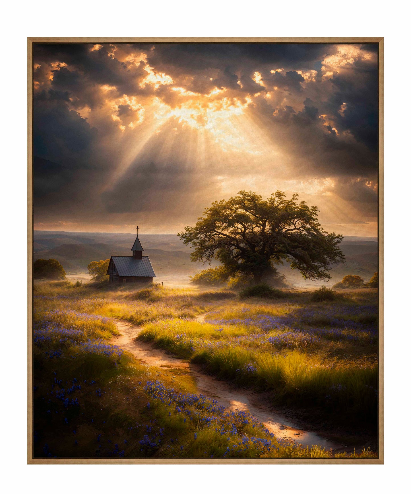 Celestial Rays Over Lone Star Land I - Gallery Wrapped Canvas