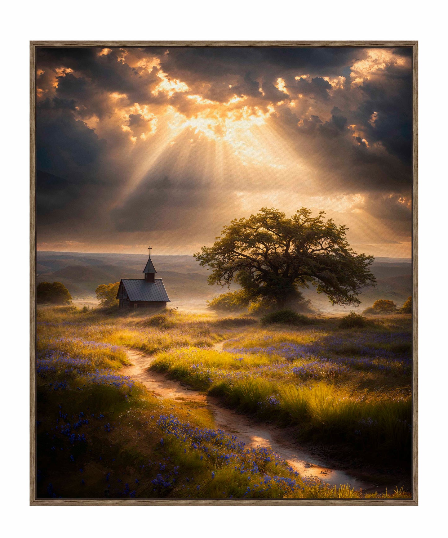 Celestial Rays Over Lone Star Land I - Gallery Wrapped Canvas
