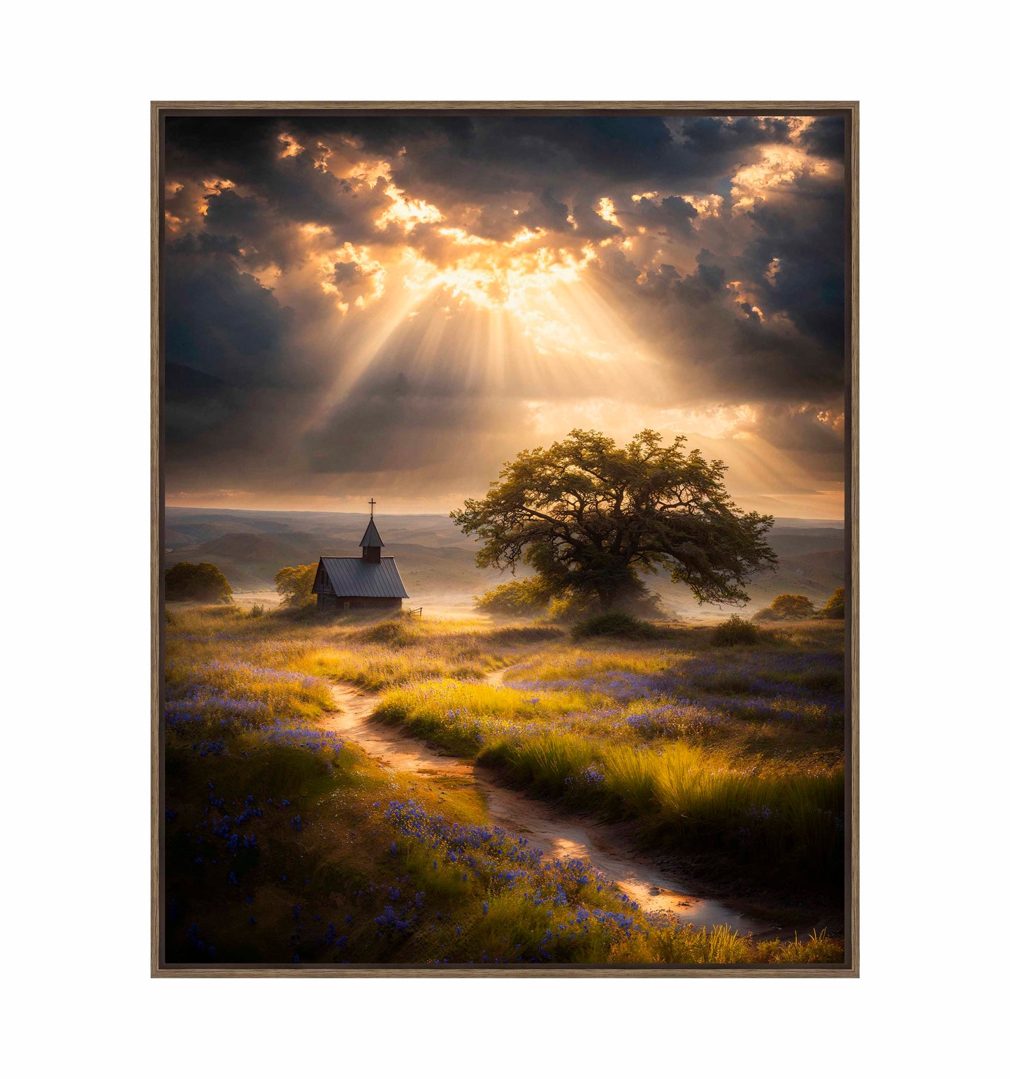 Celestial Rays Over Lone Star Land I - Gallery Wrapped Canvas