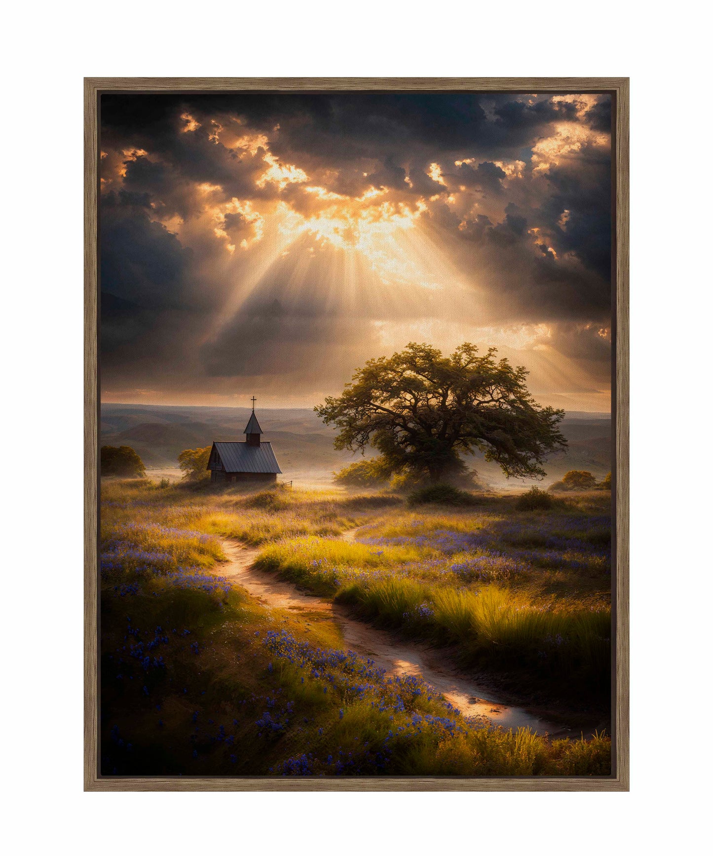Celestial Rays Over Lone Star Land I - Gallery Wrapped Canvas
