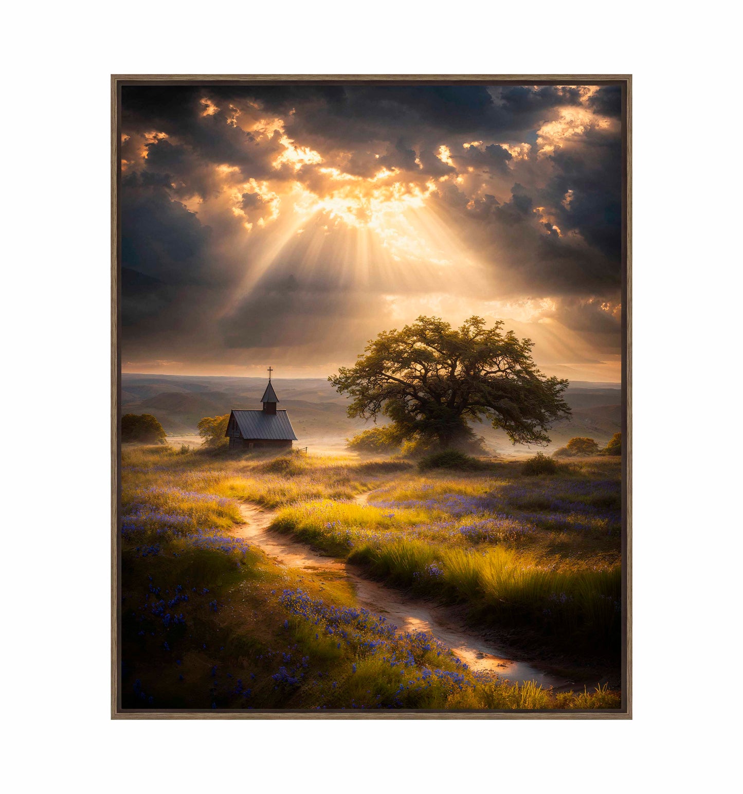 Celestial Rays Over Lone Star Land I - Gallery Wrapped Canvas