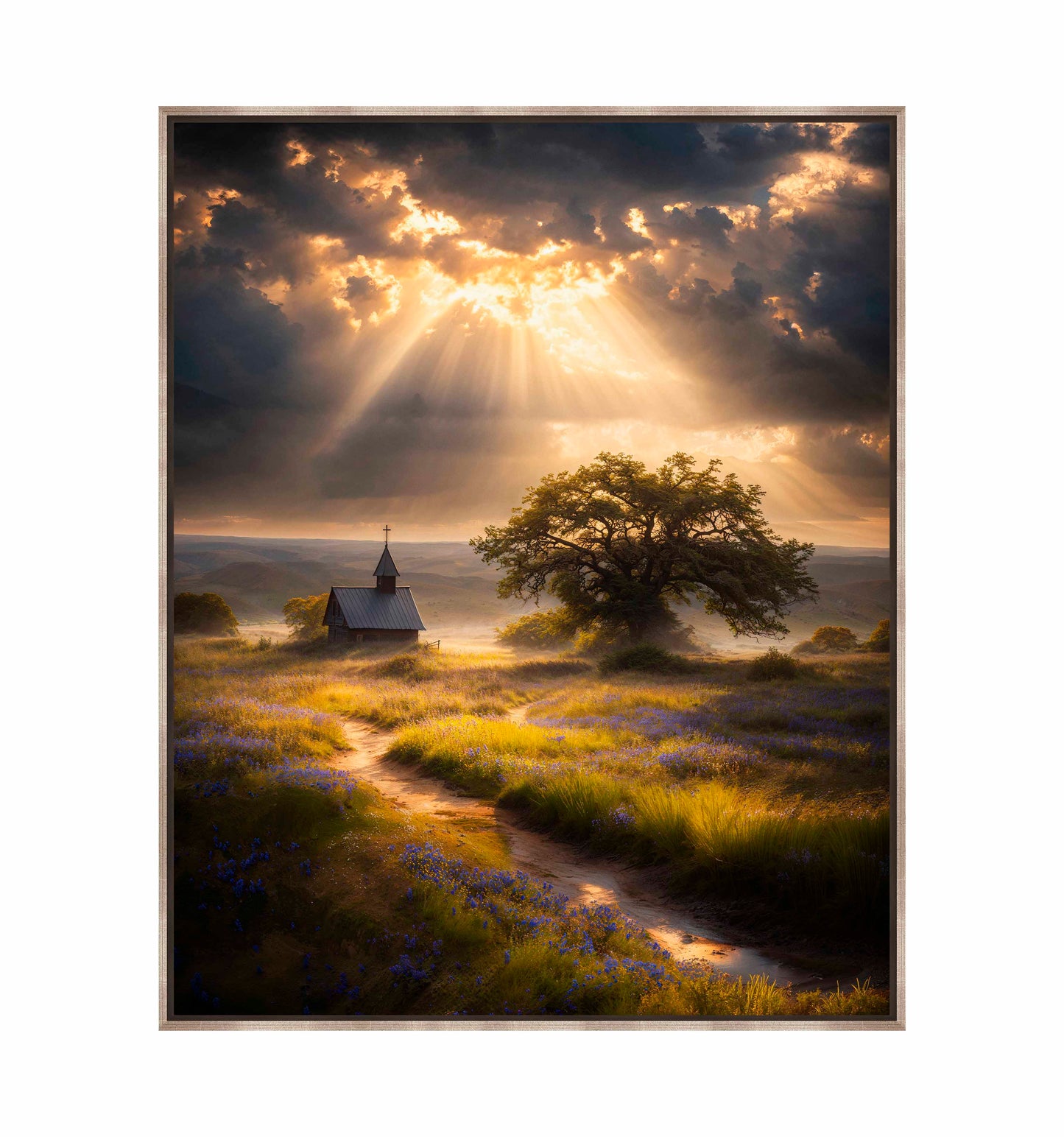 Celestial Rays Over Lone Star Land I - Gallery Wrapped Canvas