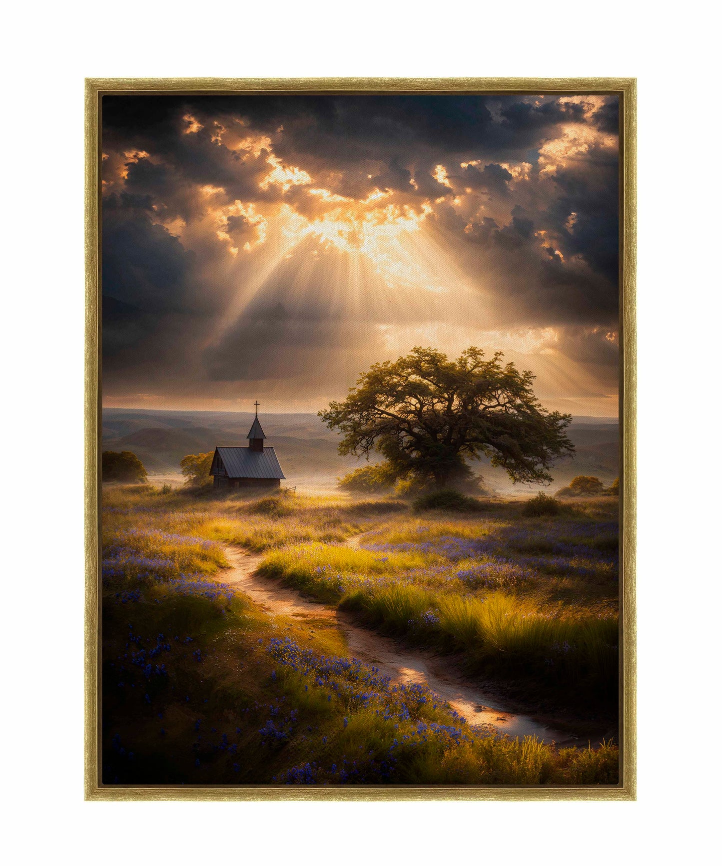 Celestial Rays Over Lone Star Land I - Gallery Wrapped Canvas