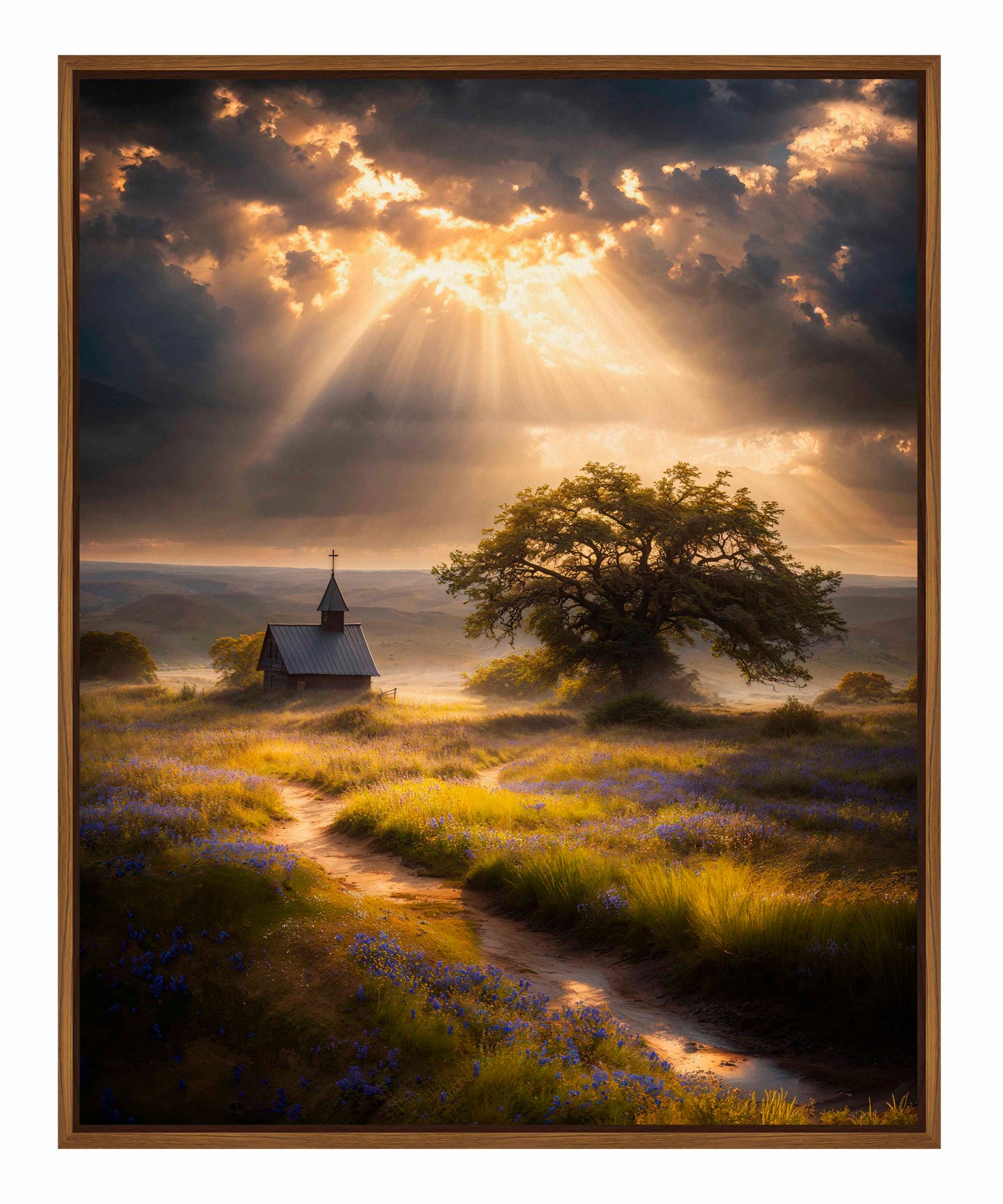 Celestial Rays Over Lone Star Land I - Gallery Wrapped Canvas