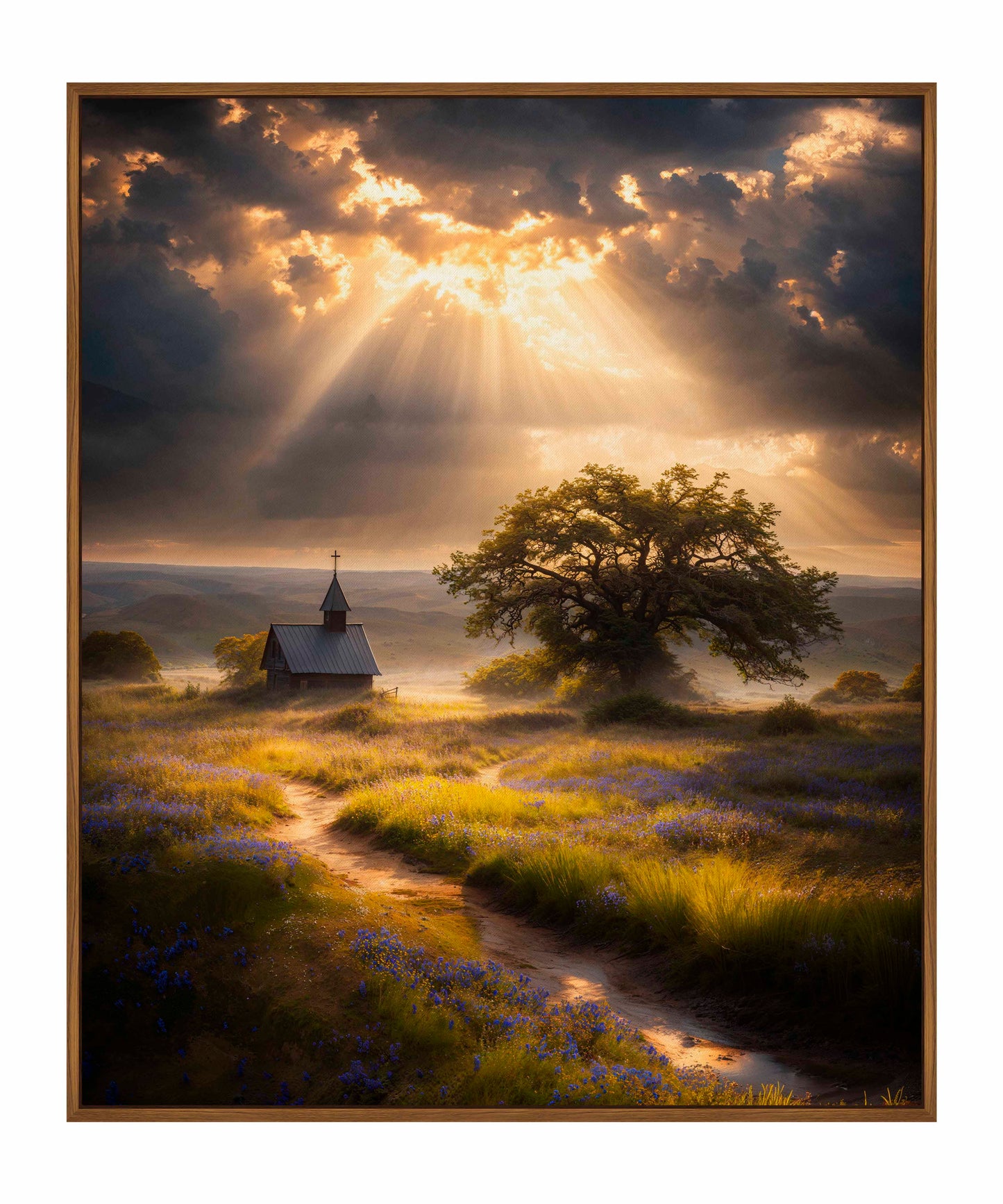 Celestial Rays Over Lone Star Land I - Gallery Wrapped Canvas