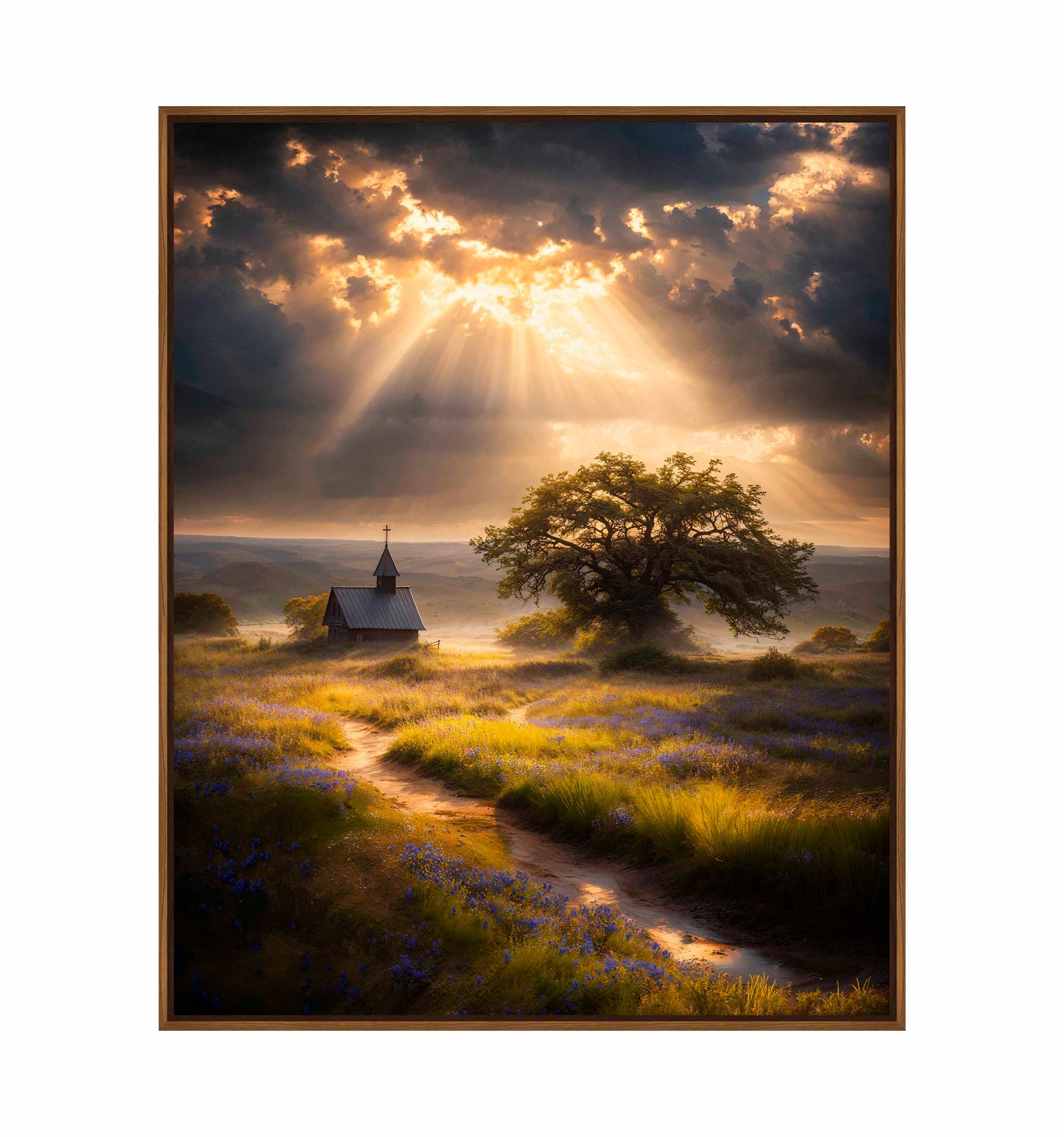 Celestial Rays Over Lone Star Land I - Gallery Wrapped Canvas