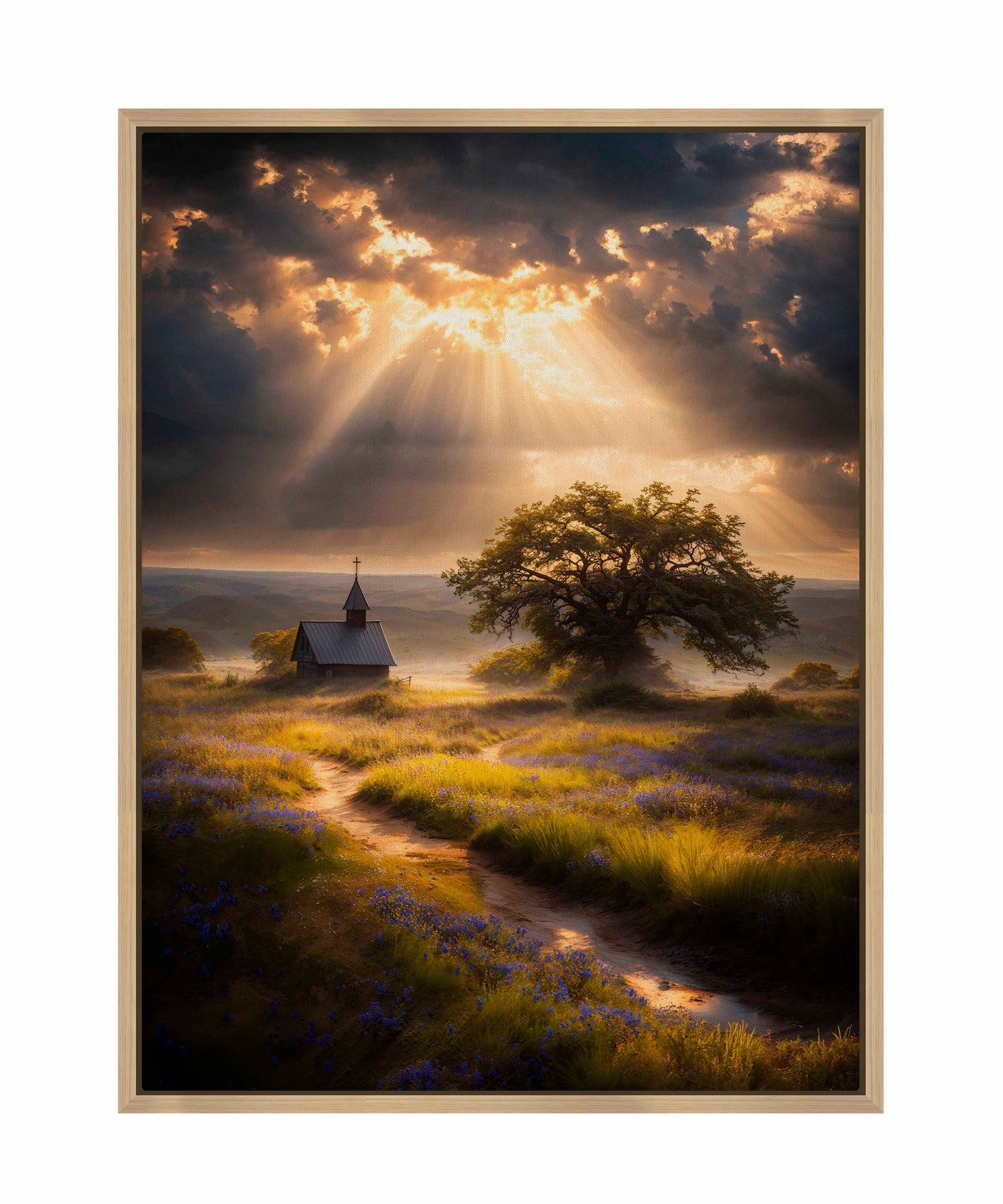 Celestial Rays Over Lone Star Land I - Gallery Wrapped Canvas