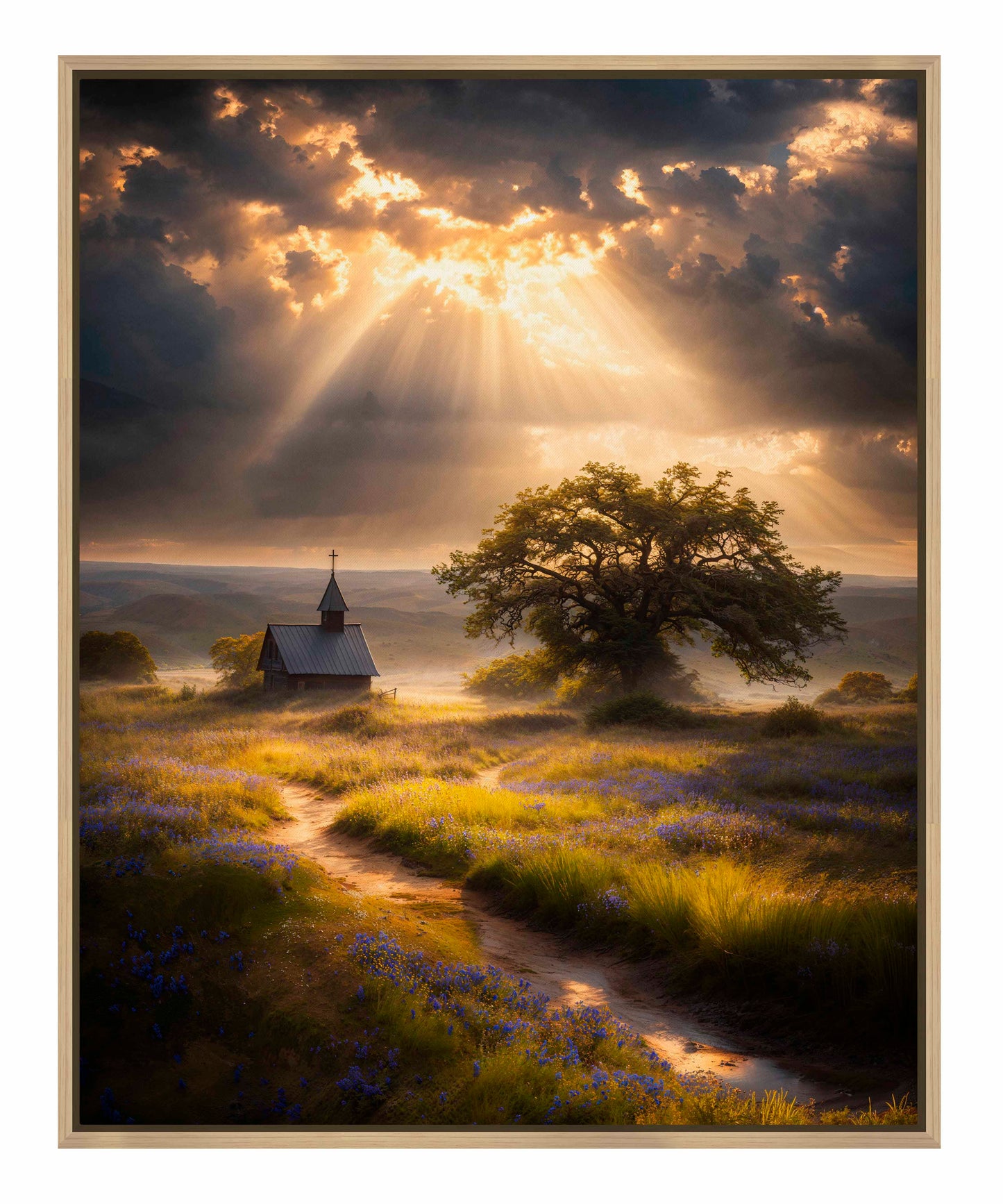Celestial Rays Over Lone Star Land I - Gallery Wrapped Canvas