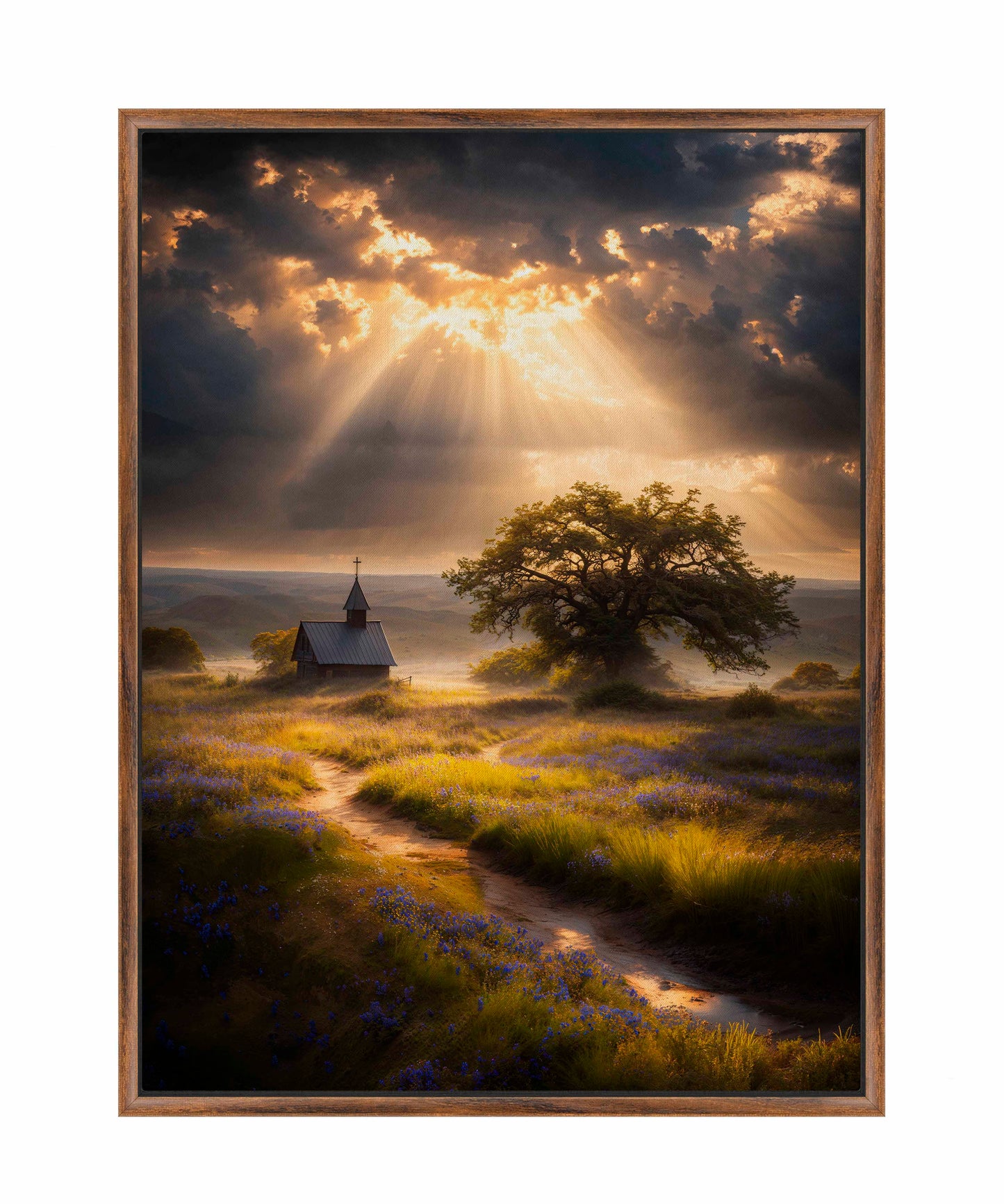 Celestial Rays Over Lone Star Land I - Gallery Wrapped Canvas