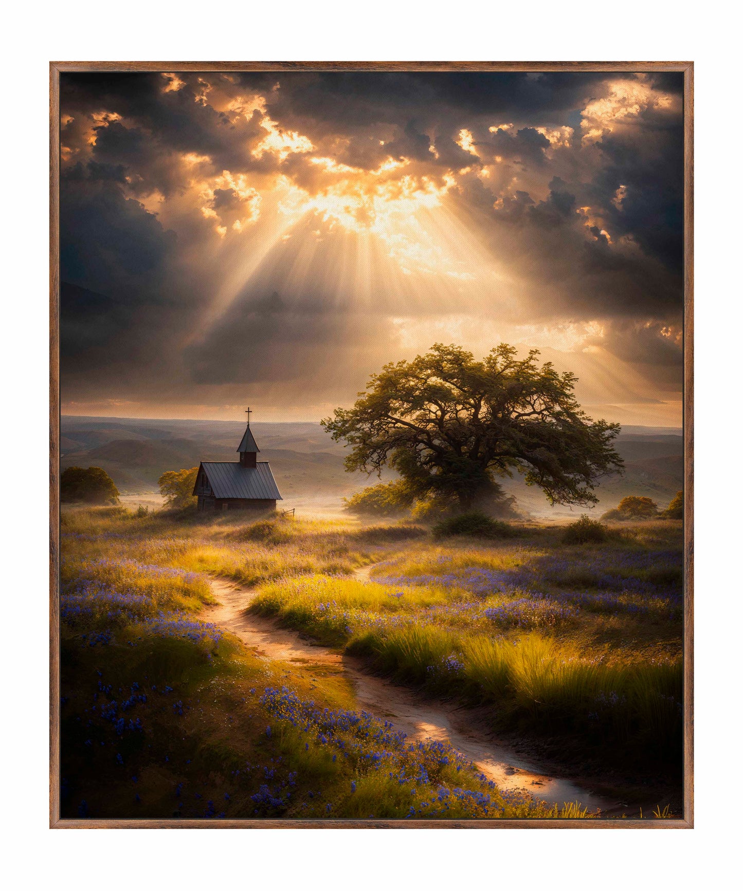 Celestial Rays Over Lone Star Land I - Gallery Wrapped Canvas