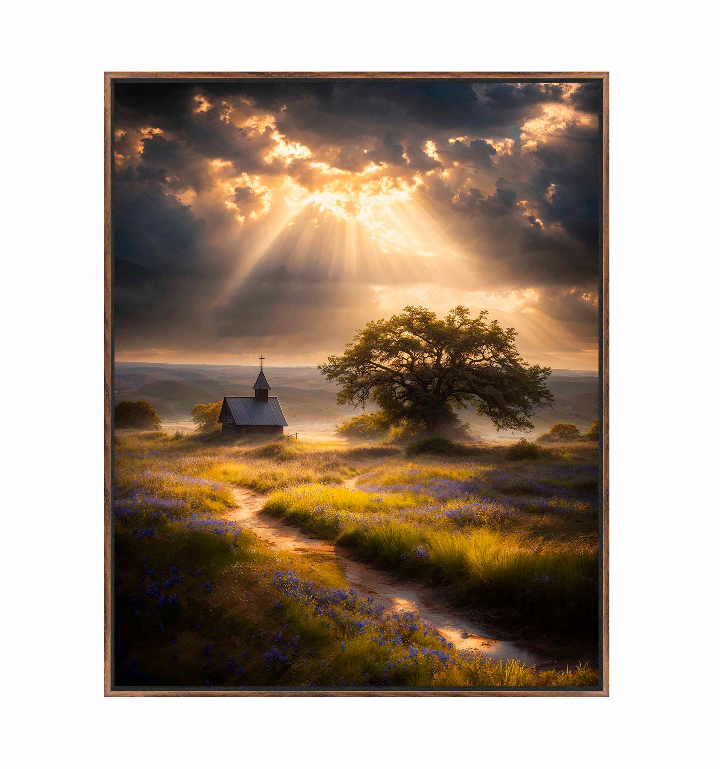 Celestial Rays Over Lone Star Land I - Gallery Wrapped Canvas