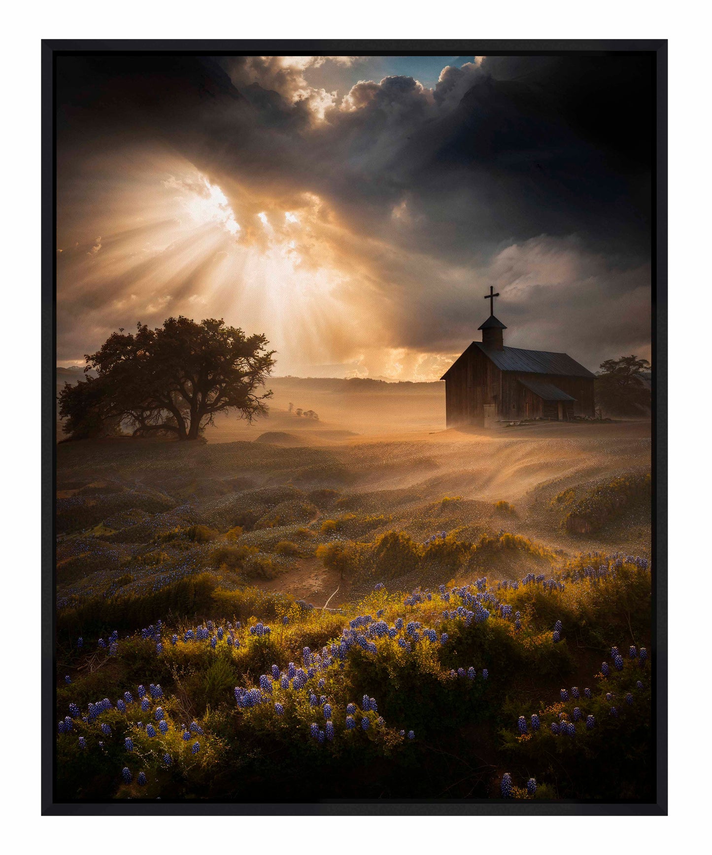 Celestial Rays Over Lone Star Land II - Gallery Wrapped Canvas