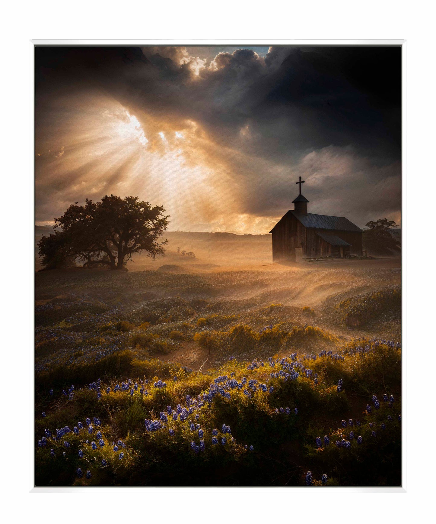 Celestial Rays Over Lone Star Land II - Gallery Wrapped Canvas