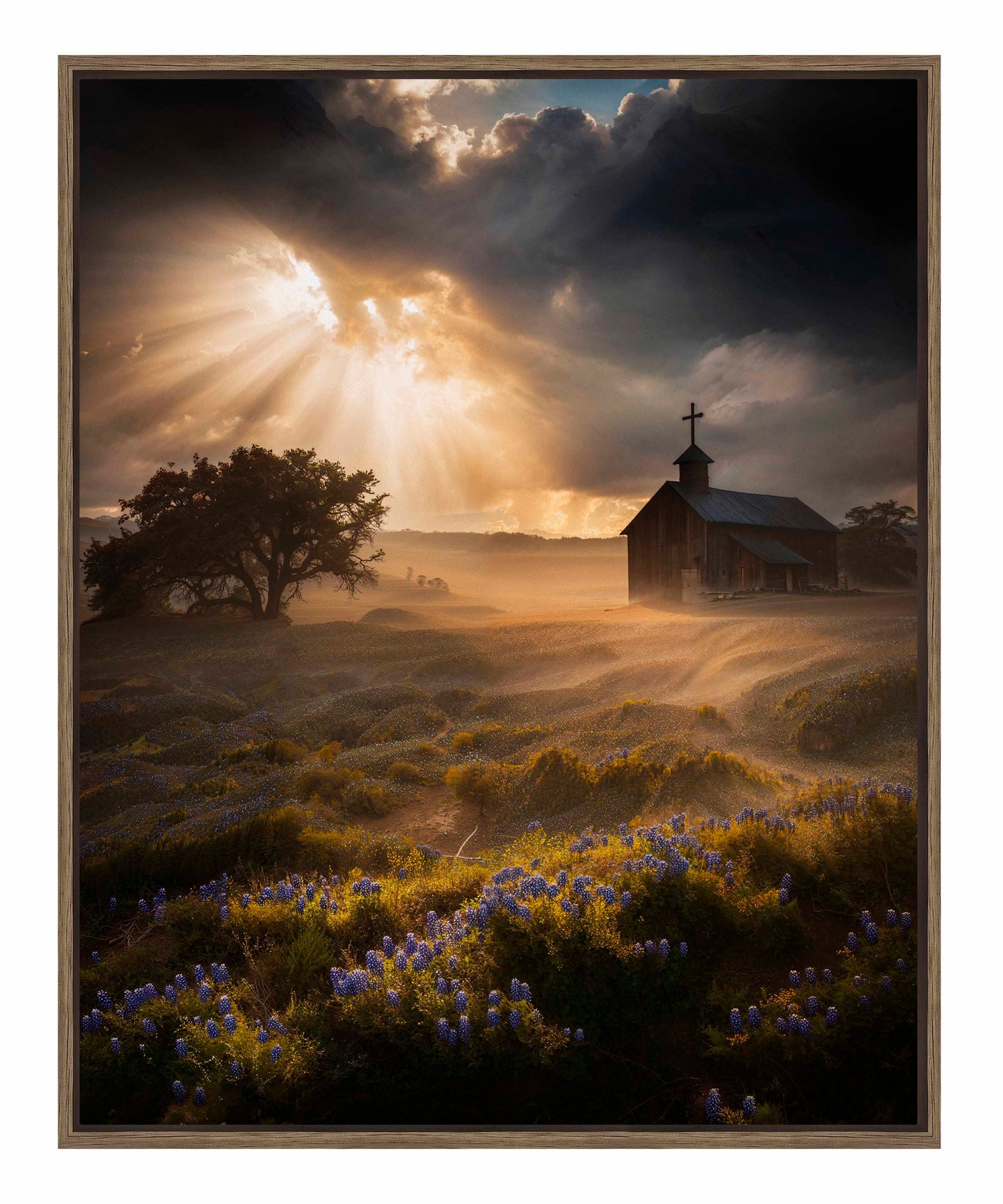 Celestial Rays Over Lone Star Land II - Gallery Wrapped Canvas