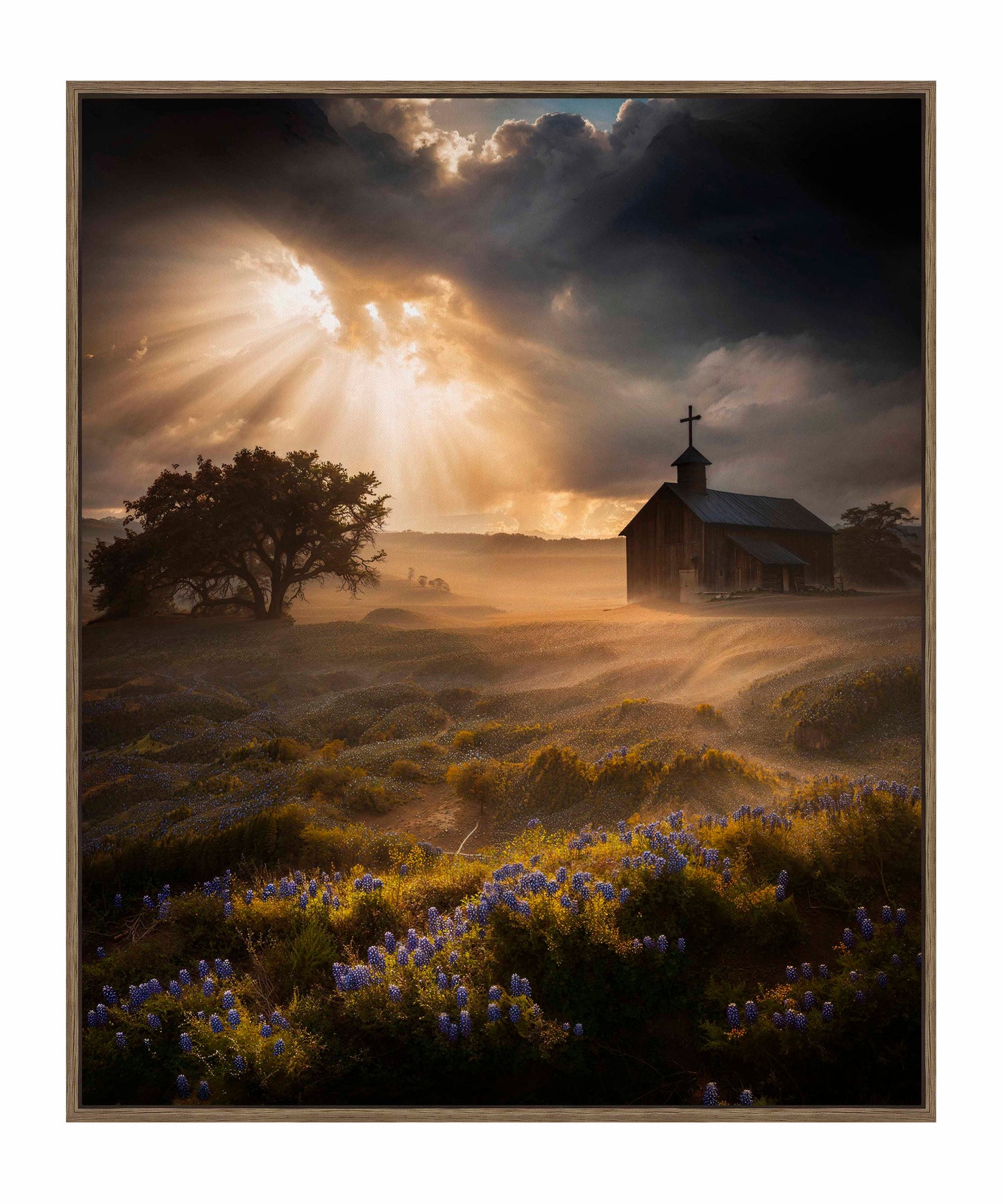 Celestial Rays Over Lone Star Land II - Gallery Wrapped Canvas