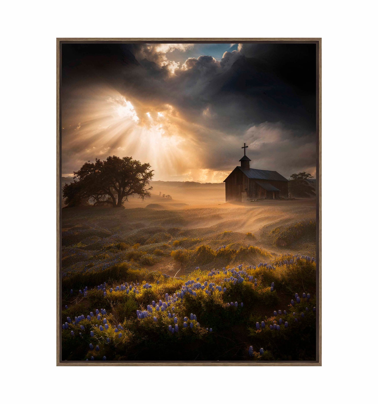 Celestial Rays Over Lone Star Land II - Gallery Wrapped Canvas