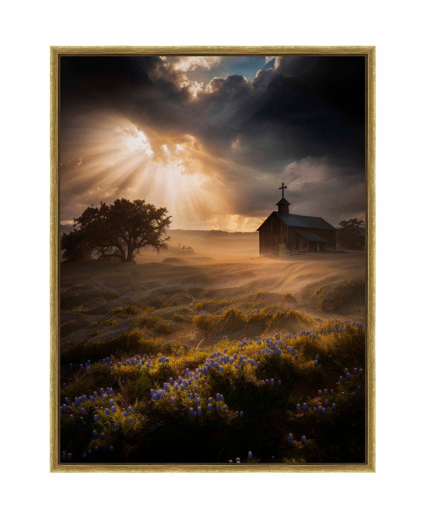Celestial Rays Over Lone Star Land II - Gallery Wrapped Canvas