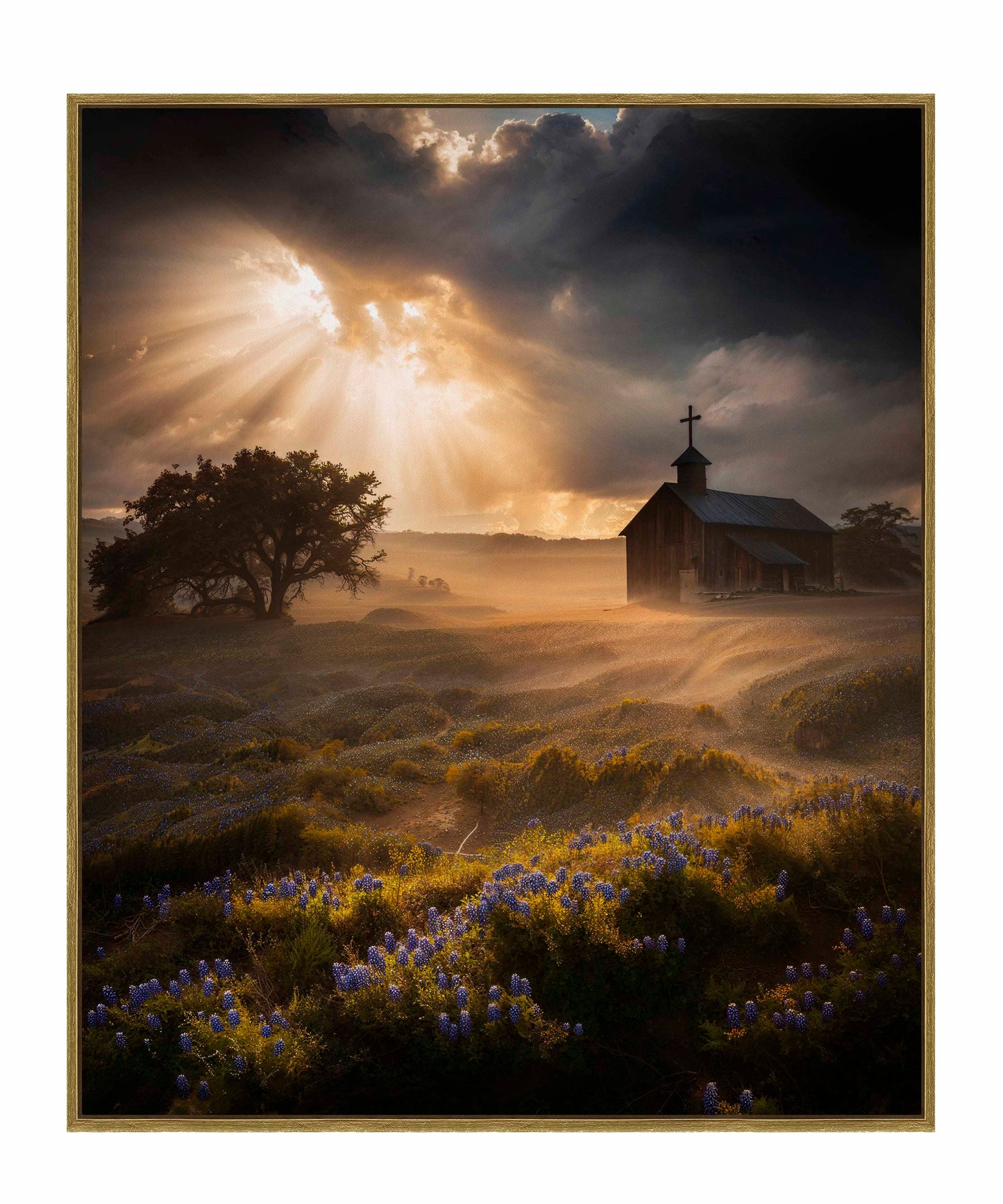 Celestial Rays Over Lone Star Land II - Gallery Wrapped Canvas