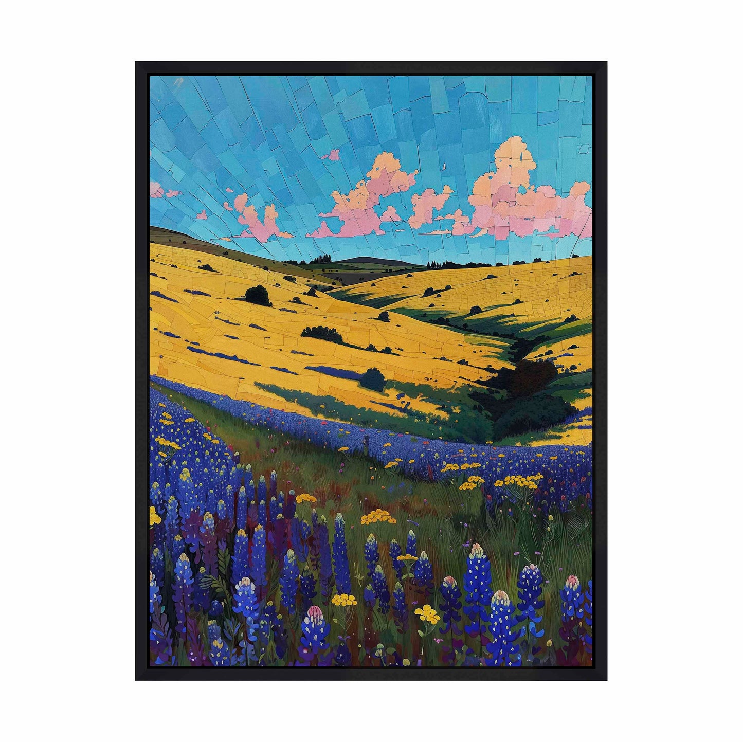 Bluebonnet Breeze I - Gallery Wrapped Canvas