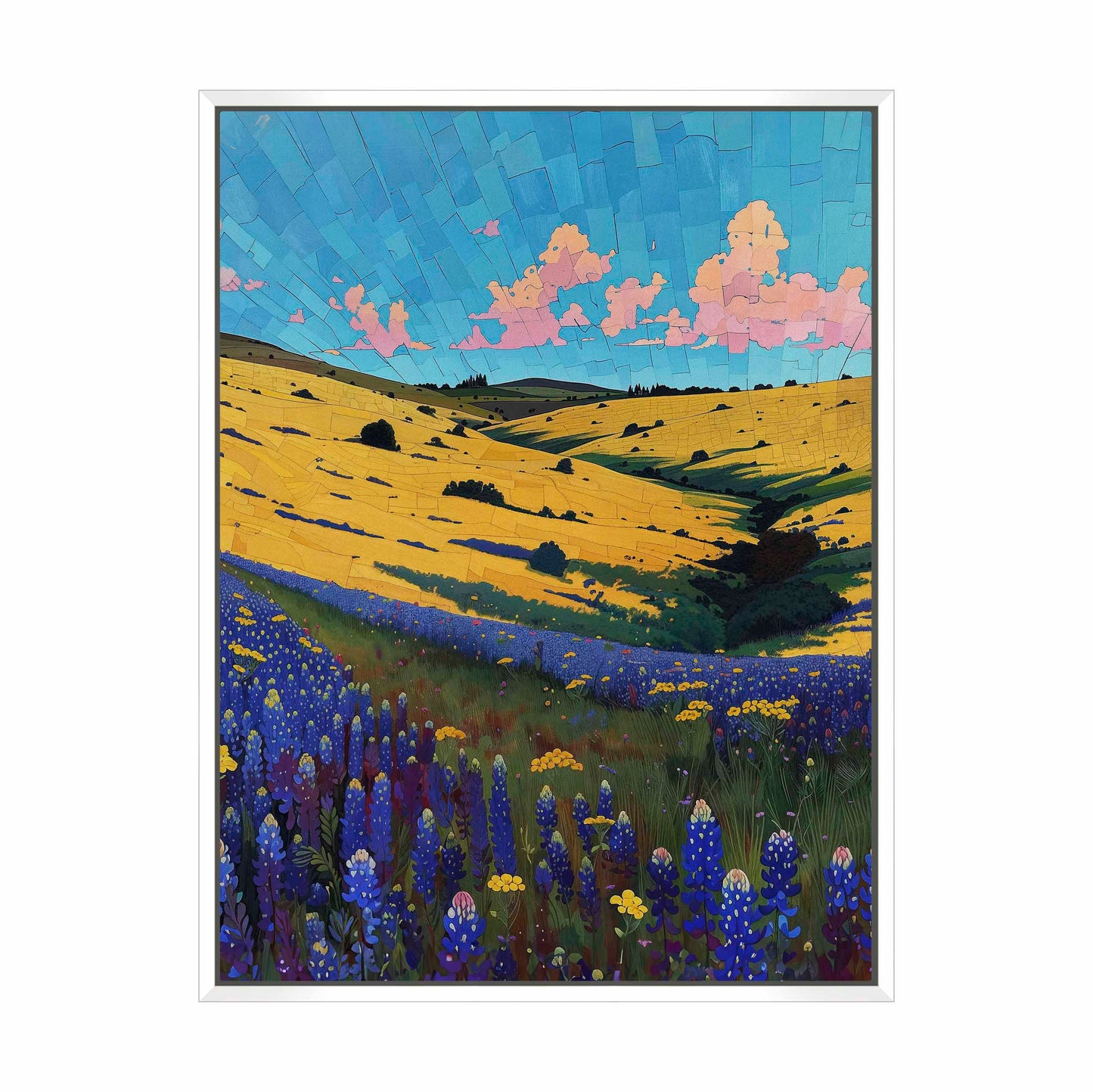 Bluebonnet Breeze I - Gallery Wrapped Canvas