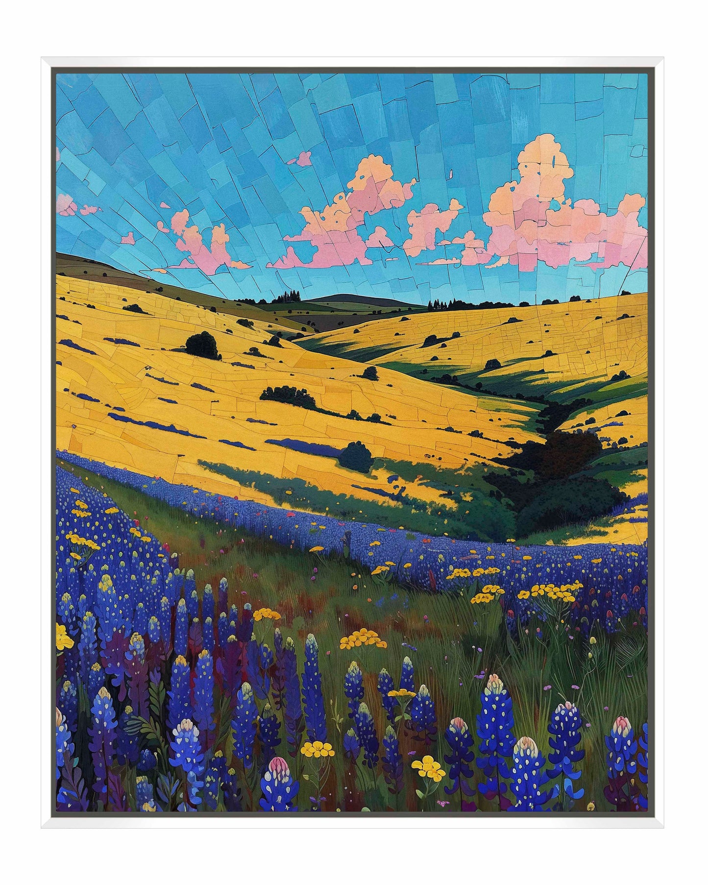 Bluebonnet Breeze I - Gallery Wrapped Canvas