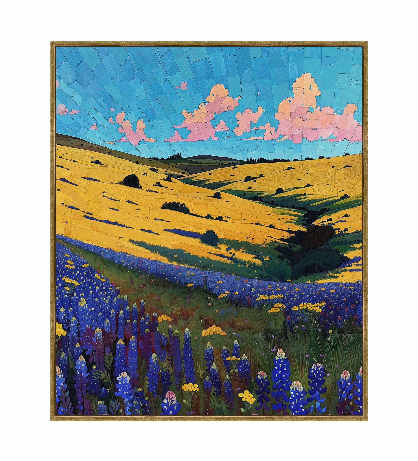 Bluebonnet Breeze I - Gallery Wrapped Canvas