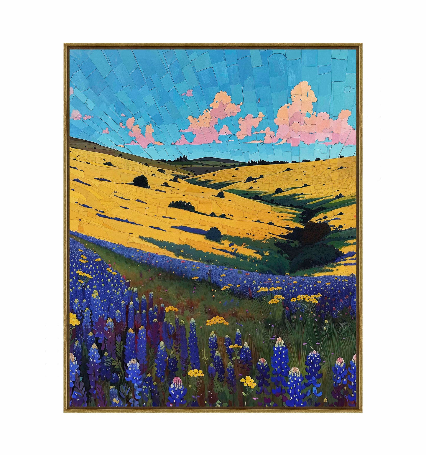 Bluebonnet Breeze I - Gallery Wrapped Canvas