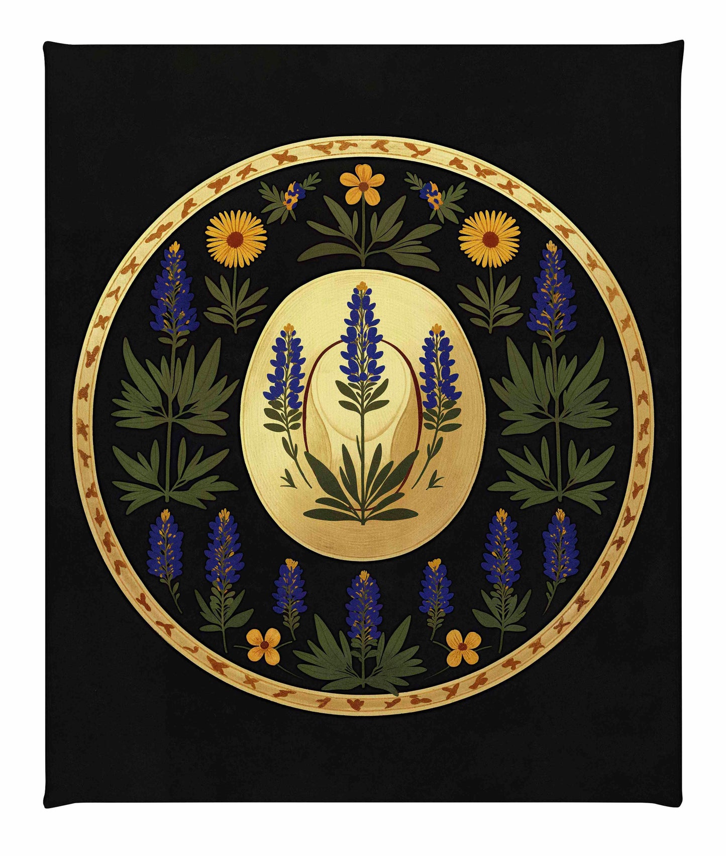 Bluebonnet Brimmer - Gallery Wrapped Canvas