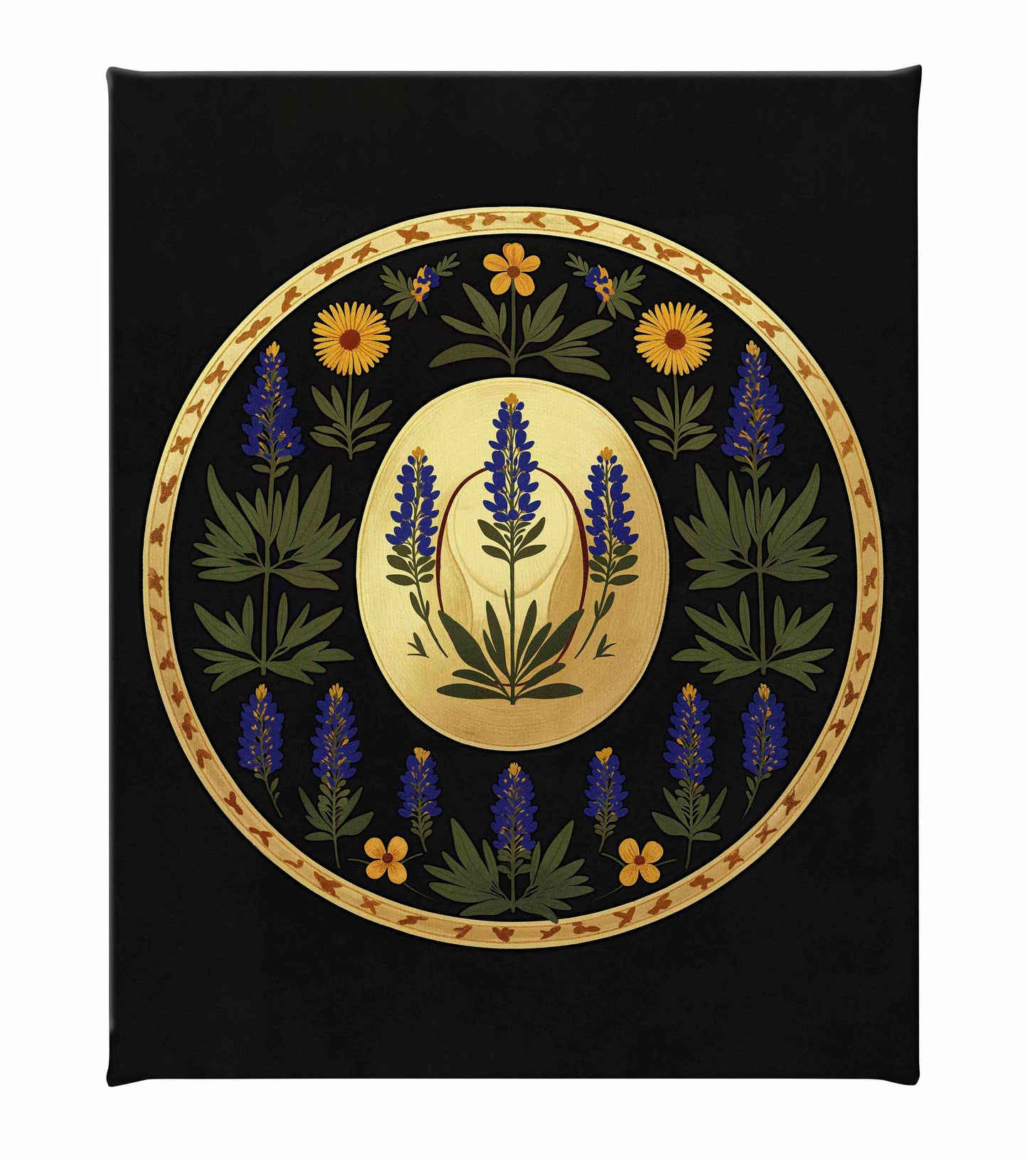 Bluebonnet Brimmer - Gallery Wrapped Canvas