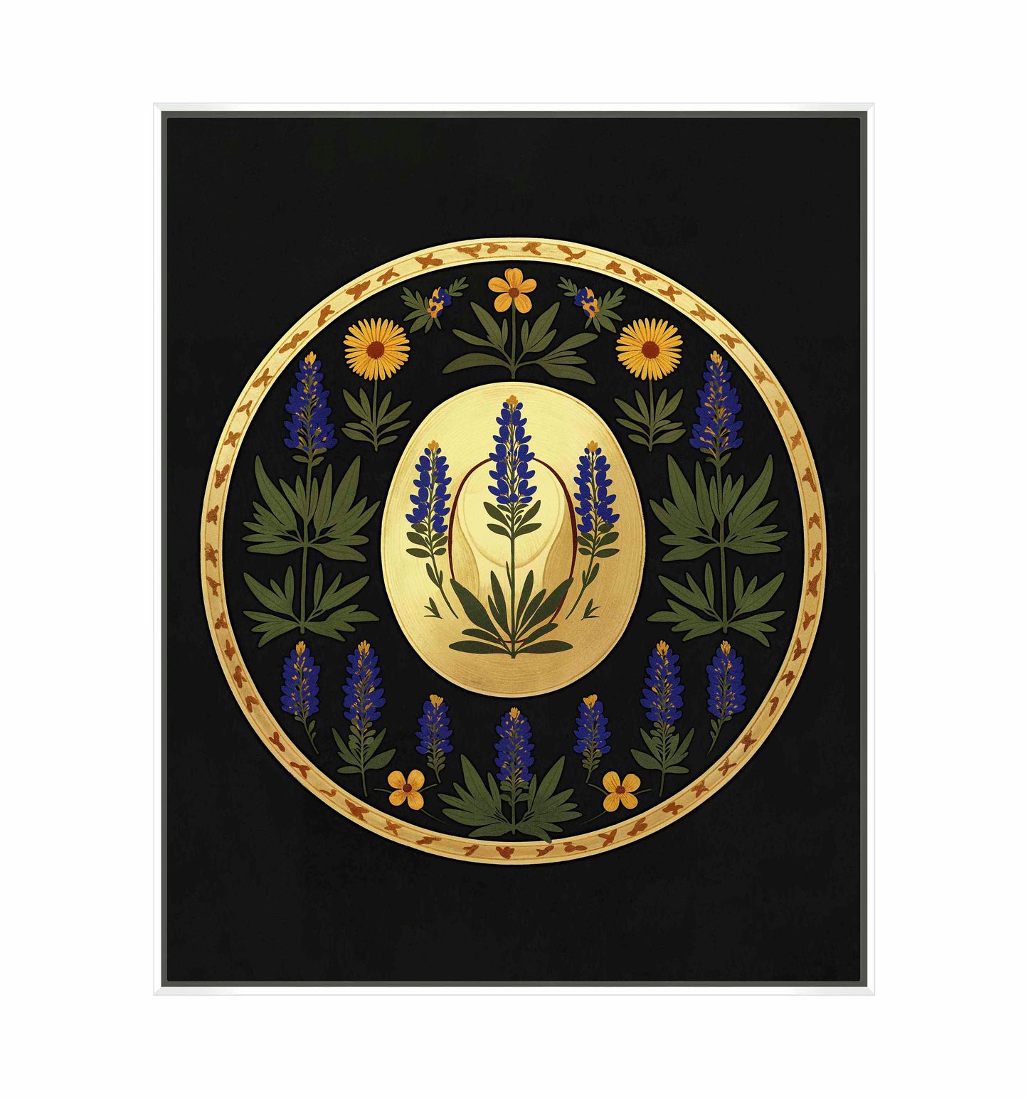 Bluebonnet Brimmer - Gallery Wrapped Canvas