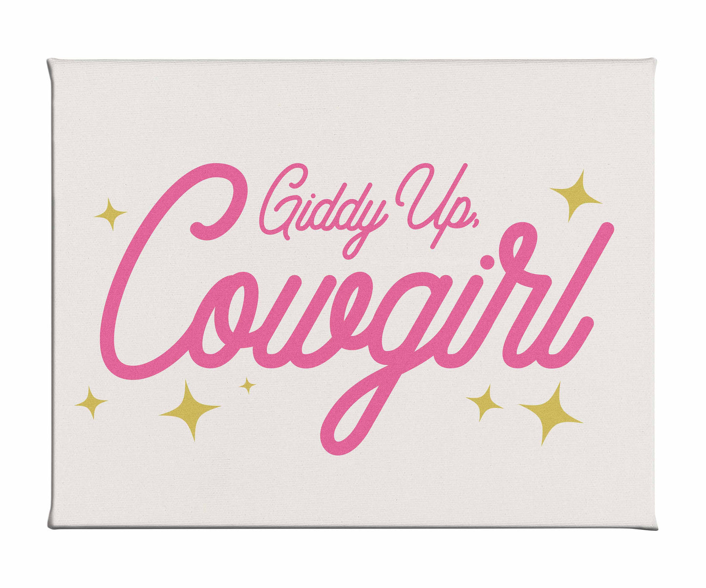 Giddy Up Cowgirl A - Gallery Wrapped Canvas