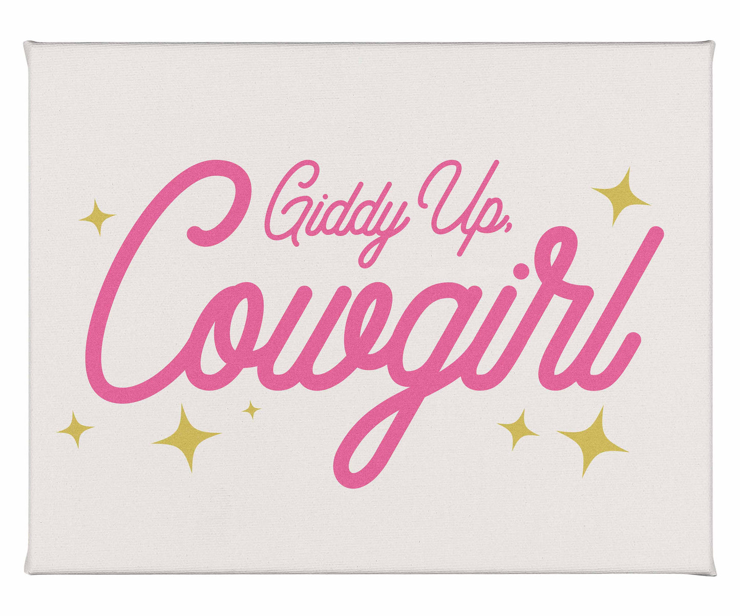 Giddy Up Cowgirl A - Gallery Wrapped Canvas