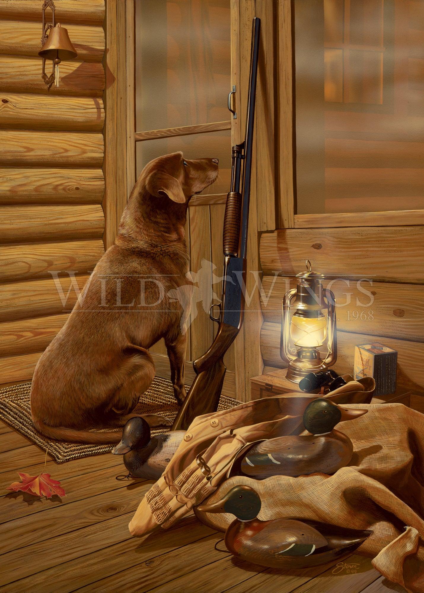 Opening Day—Chocolate Lab - Paper Print Paper Print from Wild Wings