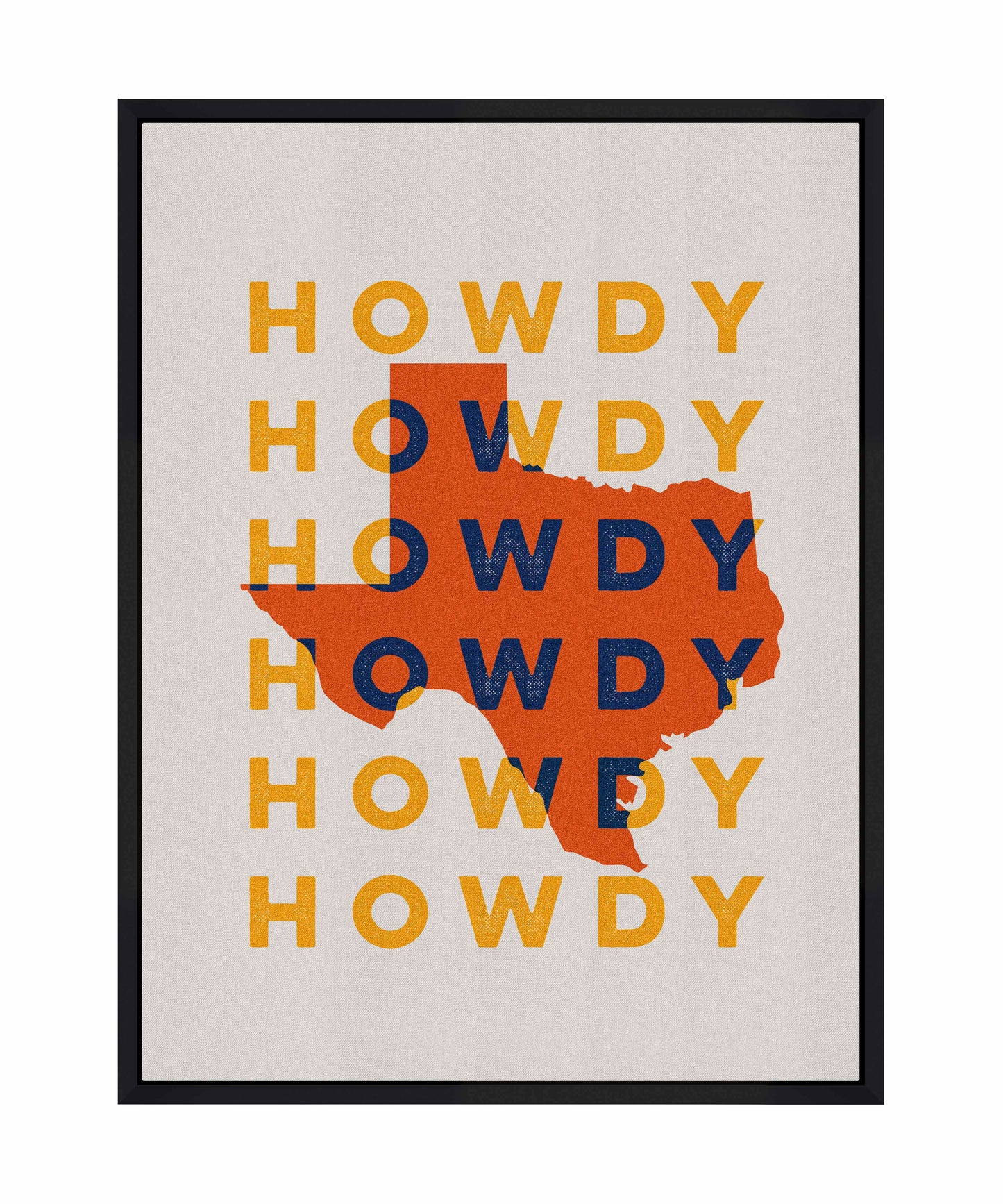 Texas Howdy B - Gallery Wrapped Canvas