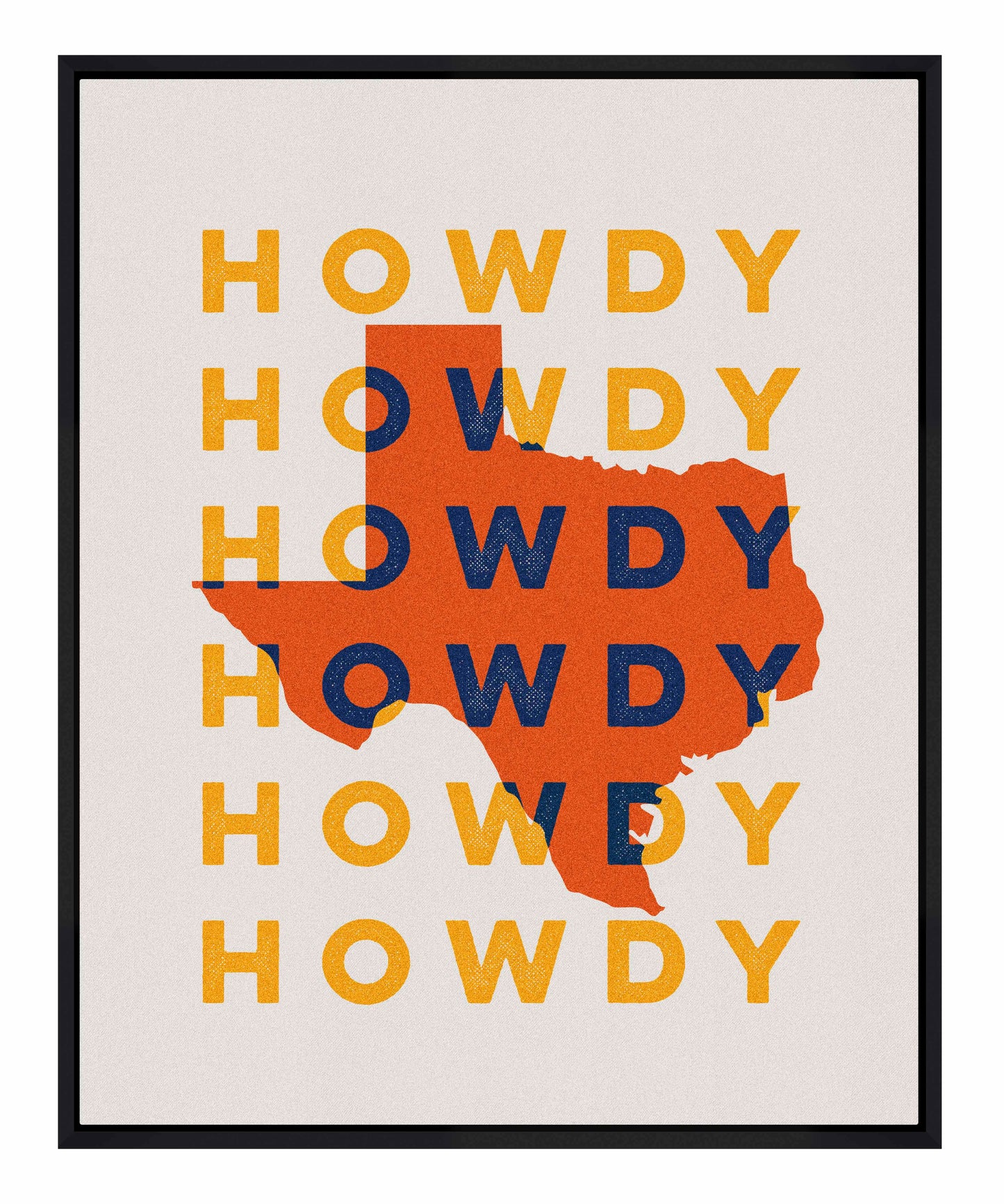 Texas Howdy B - Gallery Wrapped Canvas