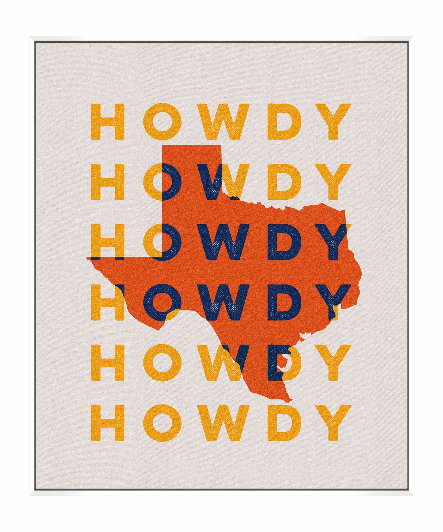 Texas Howdy B - Gallery Wrapped Canvas