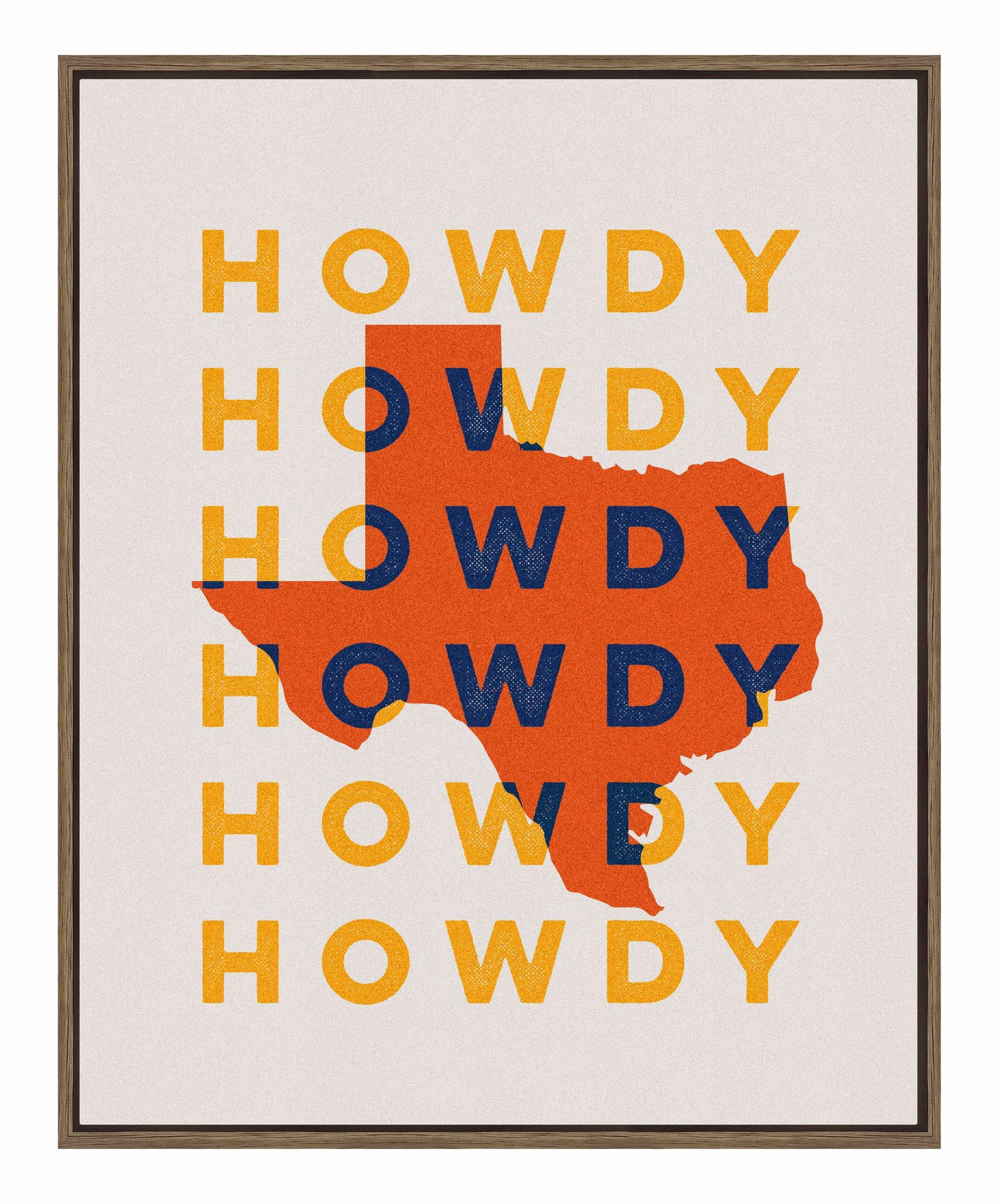 Texas Howdy B - Gallery Wrapped Canvas
